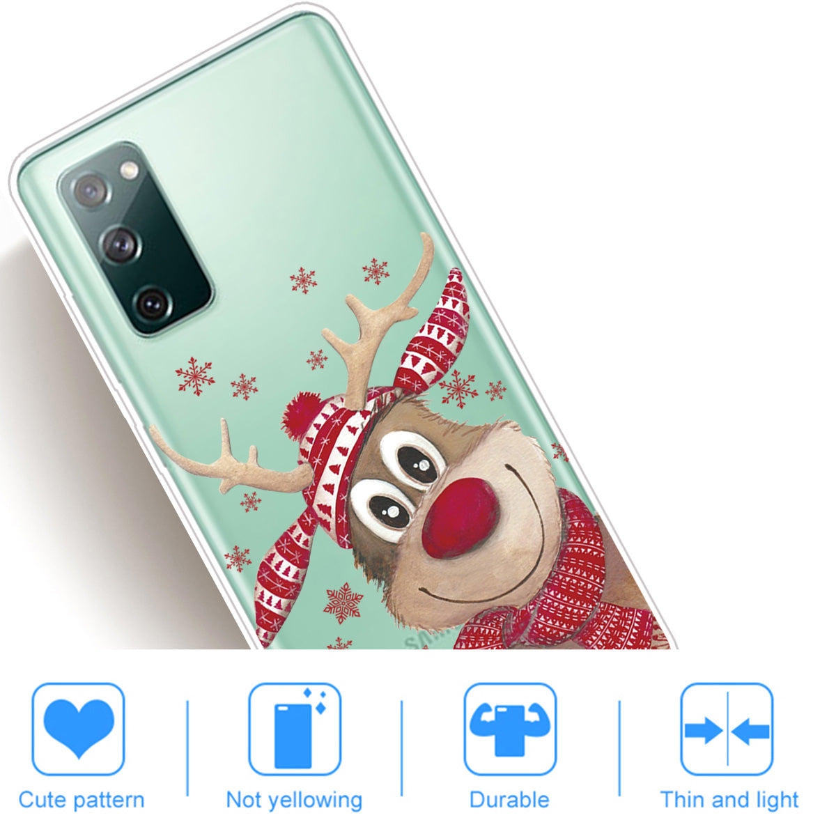 Christmas Series Pattern Printing TPU Phone Case for Samsung Galaxy S20 FE/Fan Edition/S20 FE 5G/Fan Edition 5G - Style T