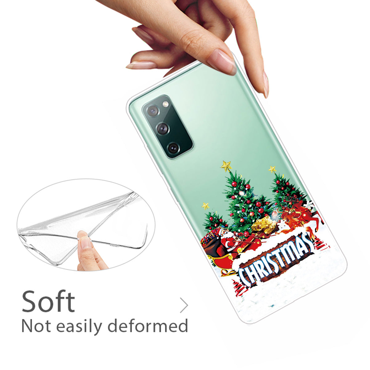 Christmas Series Pattern Printing TPU Phone Case for Samsung Galaxy S20 FE/Fan Edition/S20 FE 5G/Fan Edition 5G - Style U