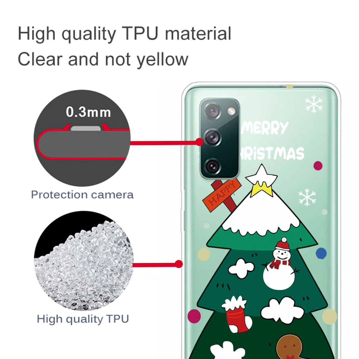 Christmas Series Pattern Printing TPU Phone Case for Samsung Galaxy S20 FE/Fan Edition/S20 FE 5G/Fan Edition 5G - Style V