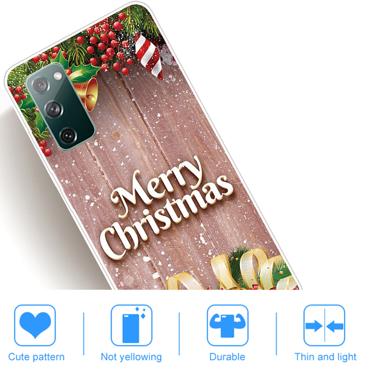 Christmas Series Pattern Printing TPU Phone Case for Samsung Galaxy S20 FE/Fan Edition/S20 FE 5G/Fan Edition 5G - Style W