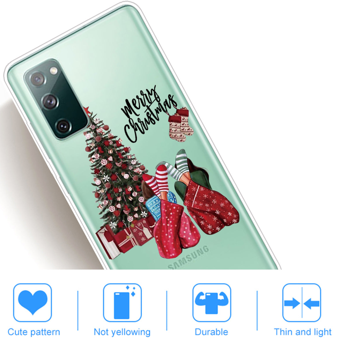 Christmas Series Pattern Printing TPU Phone Case for Samsung Galaxy S20 FE/Fan Edition/S20 FE 5G/Fan Edition 5G - Style X