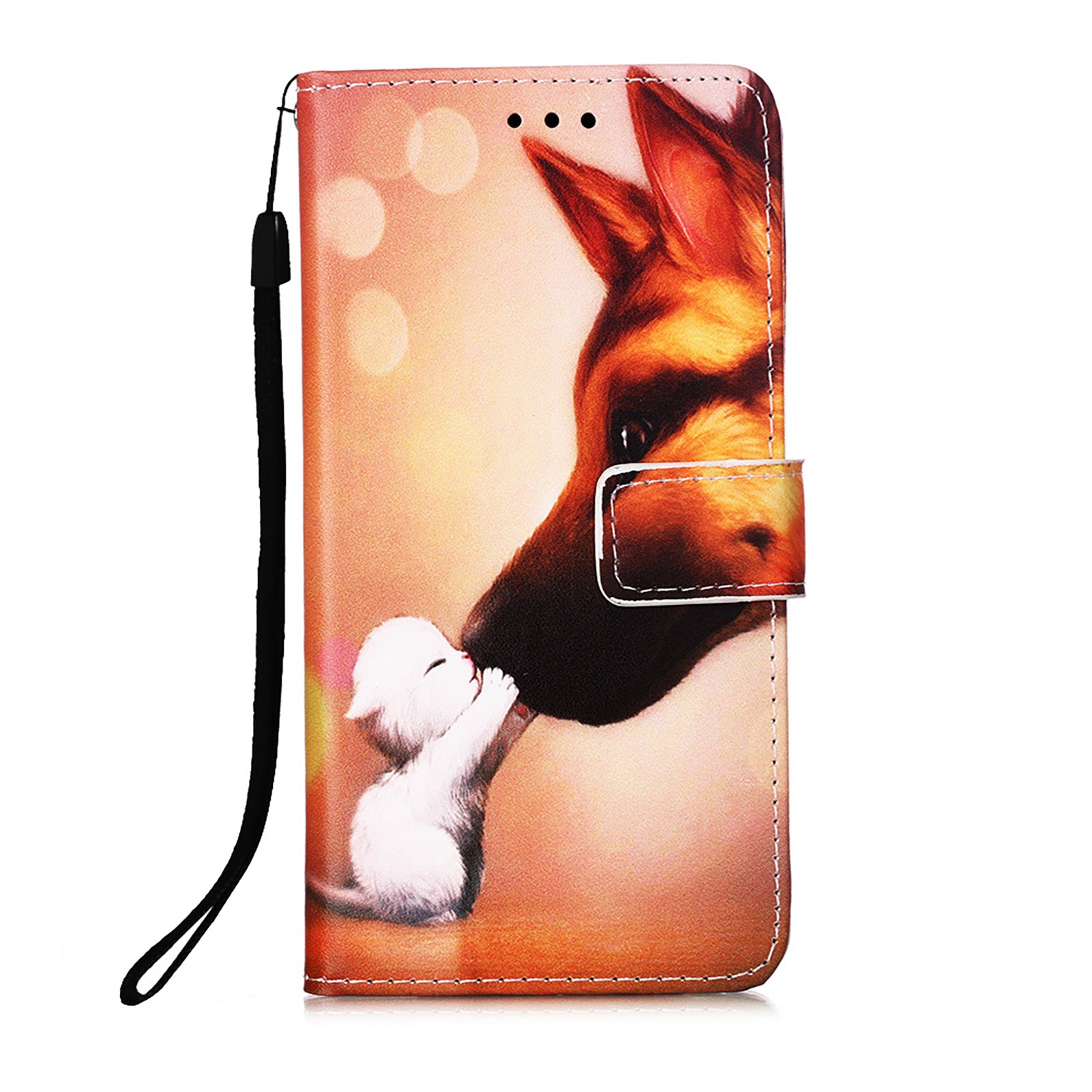 Pattern Printing Leather Wallet Stand Case for Samsung Galaxy S20 FE 4G/FE 5G/S20 Lite/S20 FE 2022 - Wolf