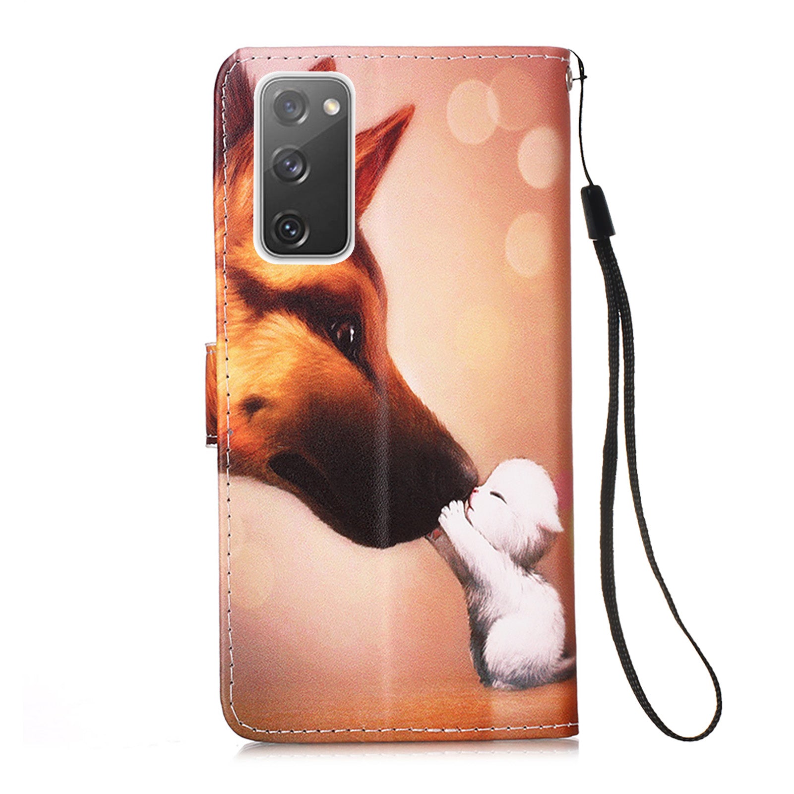 Pattern Printing Leather Wallet Stand Case for Samsung Galaxy S20 FE 4G/FE 5G/S20 Lite/S20 FE 2022 - Wolf