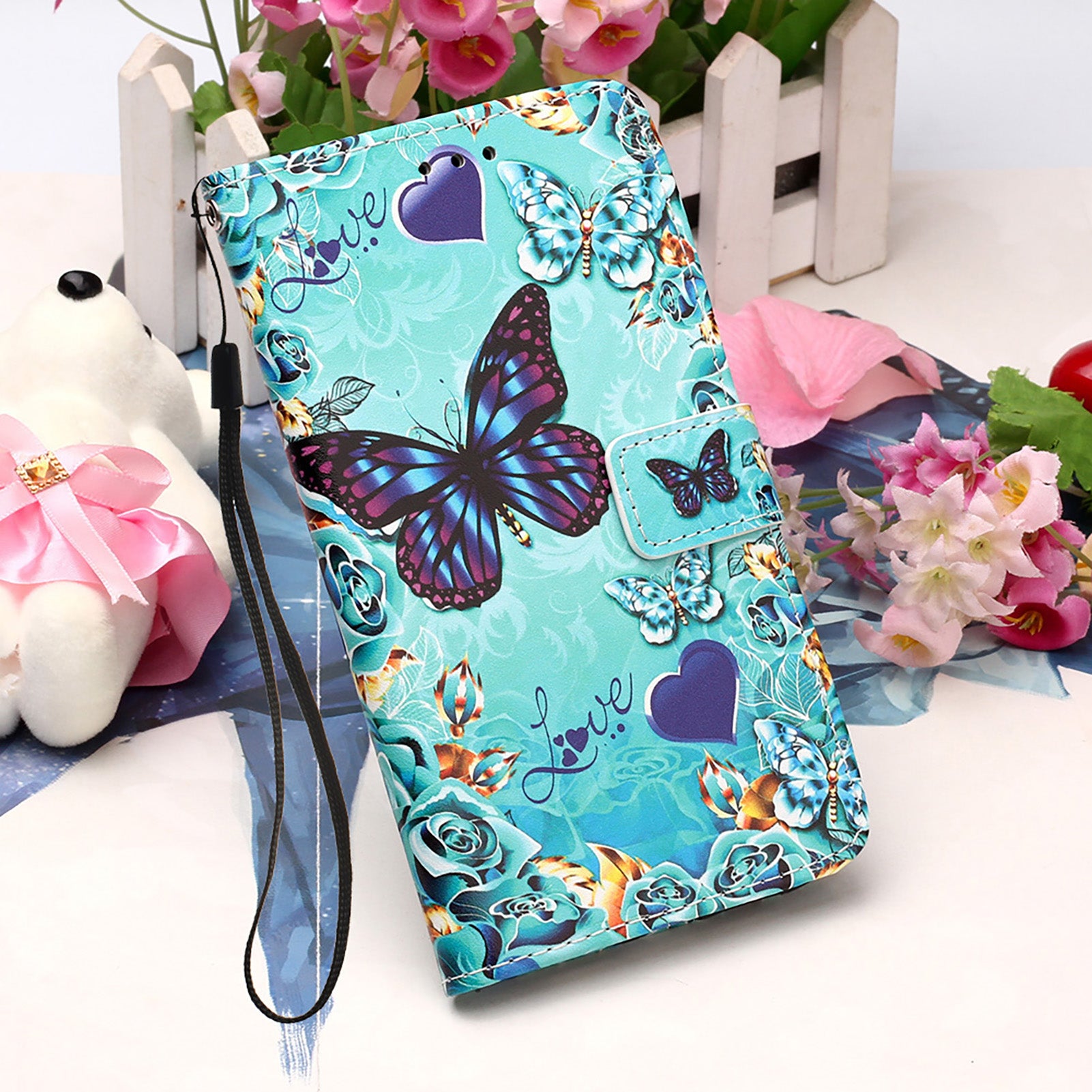 Pattern Printing Leather Wallet Stand Case for Samsung Galaxy S20 FE 4G/FE 5G/S20 Lite/S20 FE 2022 - Butterfly