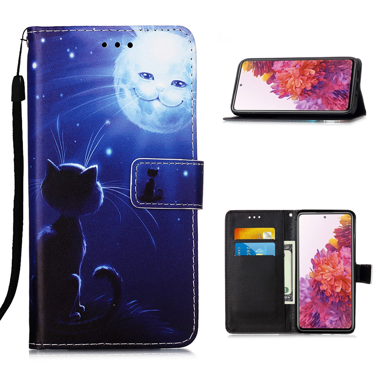 Pattern Printing Leather Wallet Stand Case for Samsung Galaxy S20 FE 4G/FE 5G/S20 Lite/S20 FE 2022 - Lovely Cat