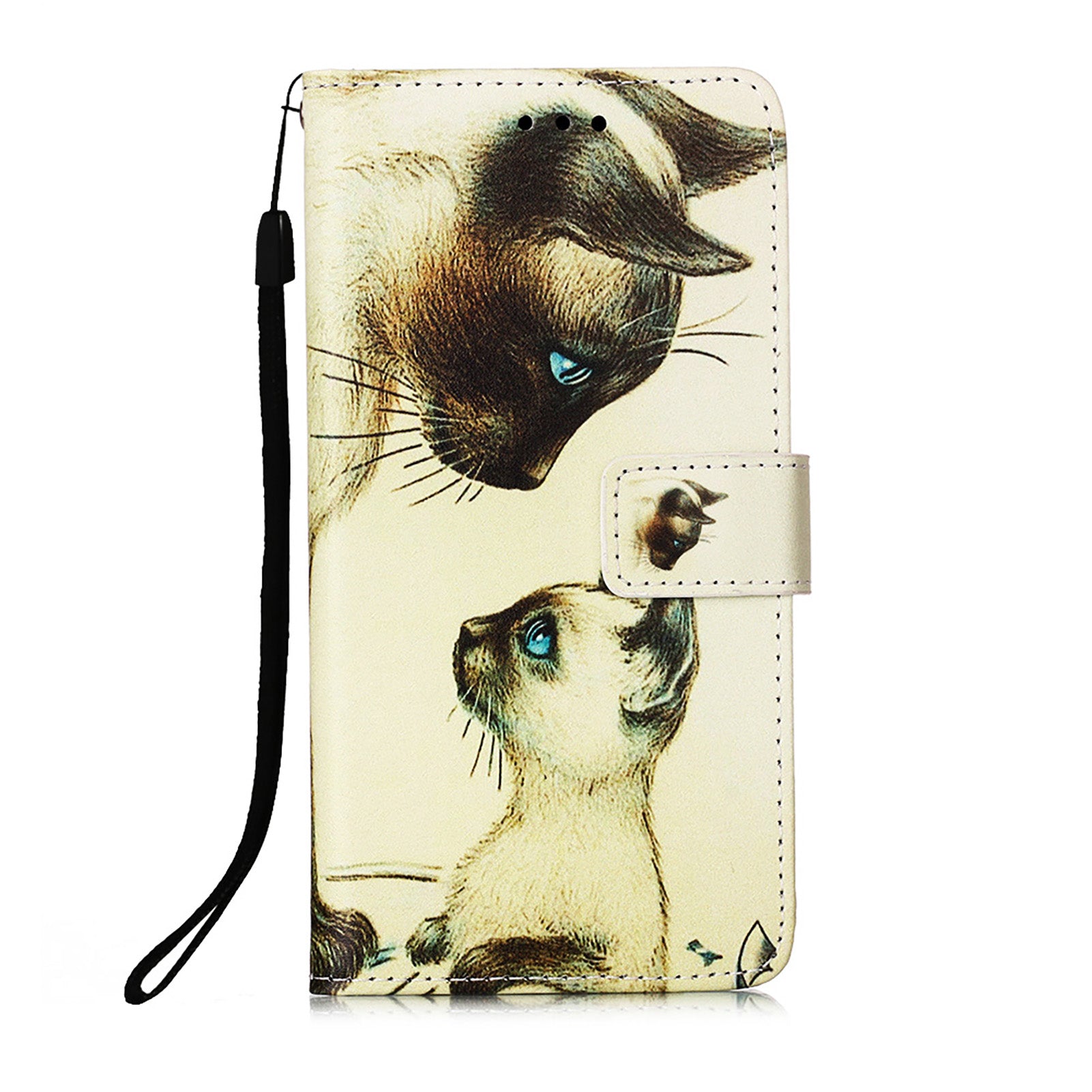 Pattern Printing Leather Wallet Stand Case for Samsung Galaxy S20 FE 4G/FE 5G/S20 Lite/S20 FE 2022 - Two Cats