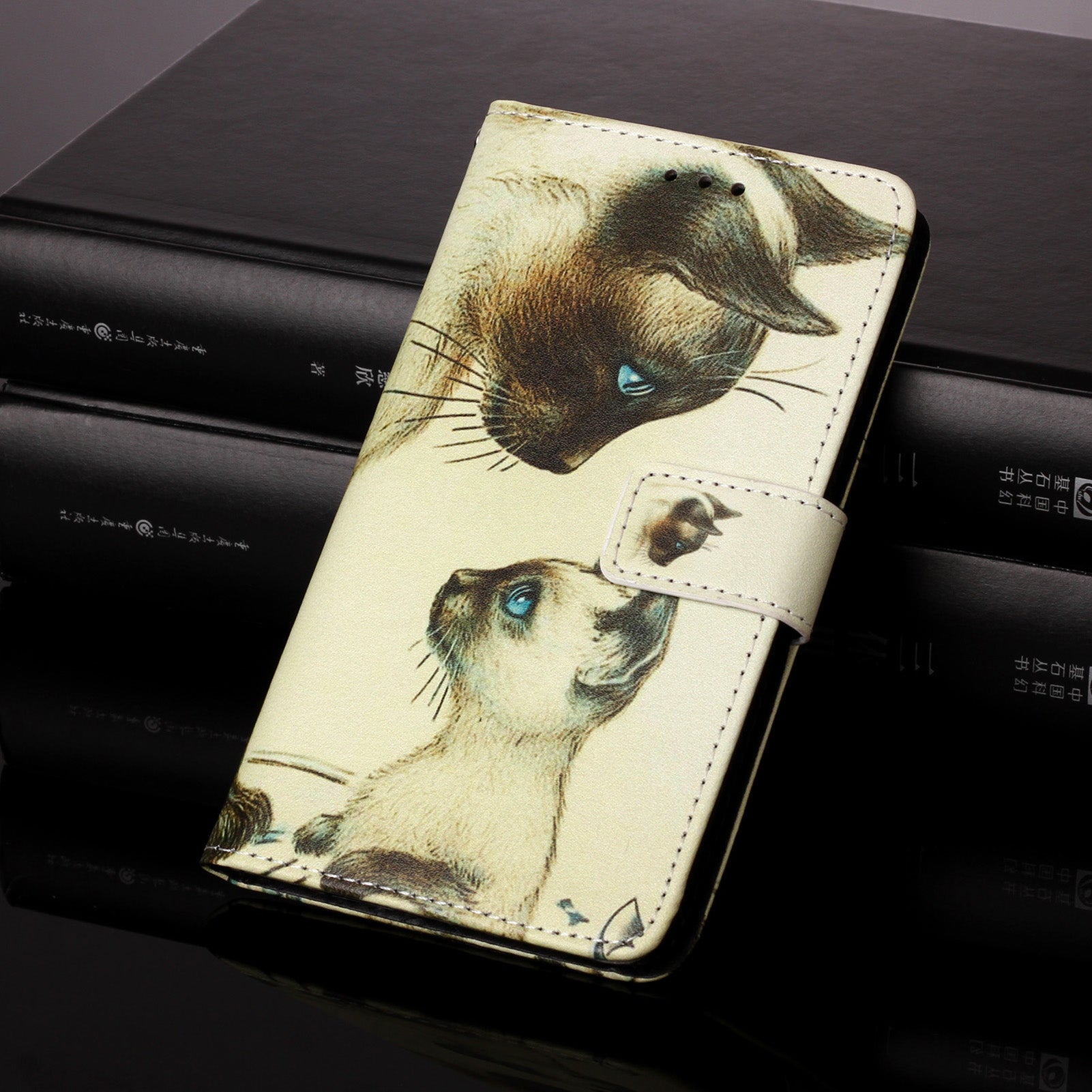 Pattern Printing Leather Wallet Stand Case for Samsung Galaxy S20 FE 4G/FE 5G/S20 Lite/S20 FE 2022 - Two Cats