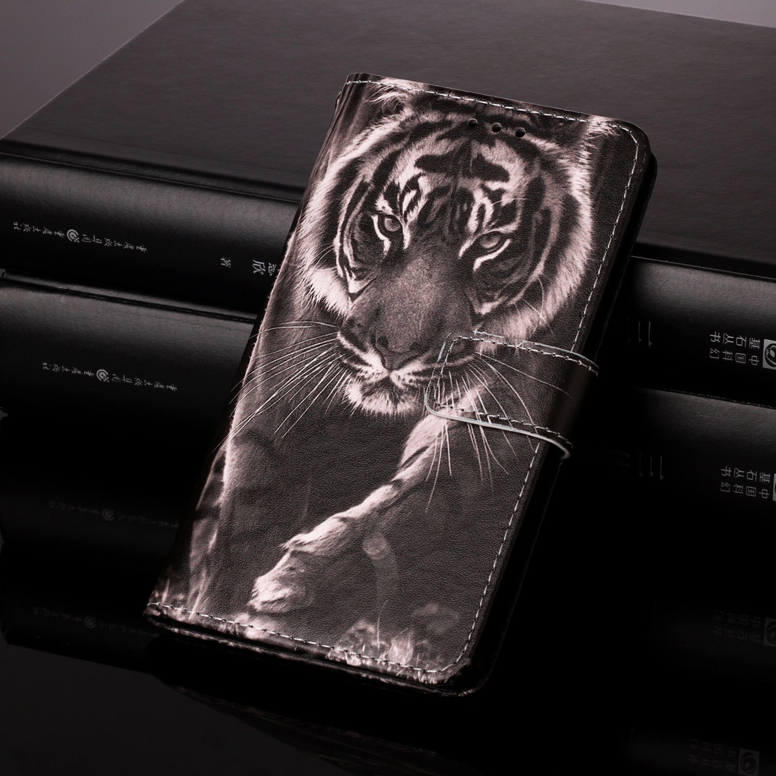 Pattern Printing Leather Wallet Stand Case for Samsung Galaxy S20 FE 4G/FE 5G/S20 Lite/S20 FE 2022 - Tiger