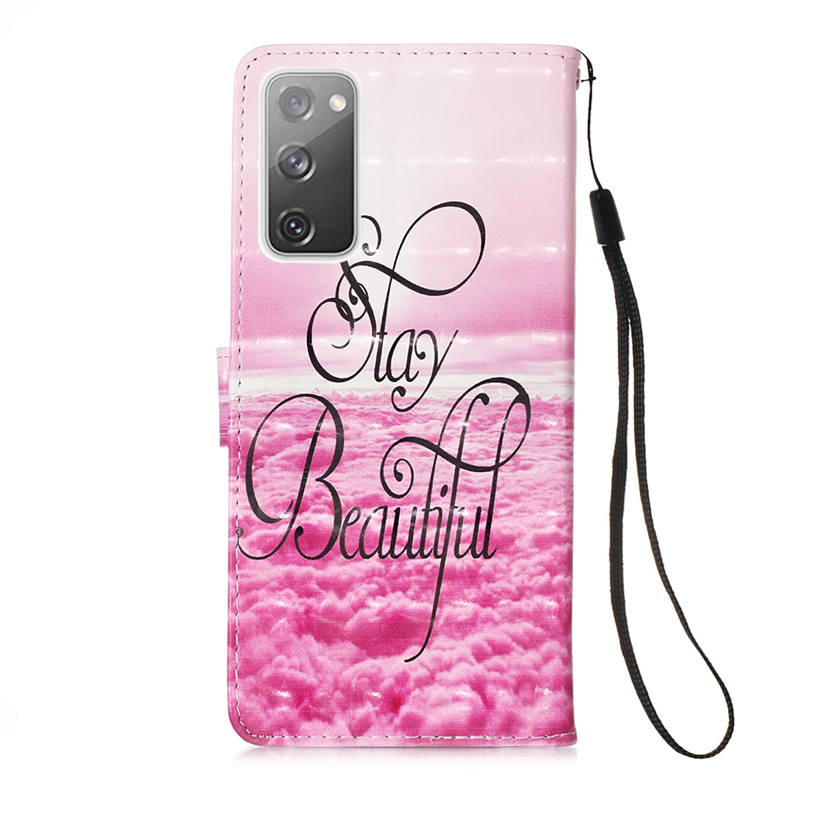 Light Spot Decor Pattern Printing Wallet Stand Leather Phone Casing with Strap for Samsung Galaxy S20 FE 4G/FE 5G/S20 Lite/S20 FE 2022 - Stay Beautiful