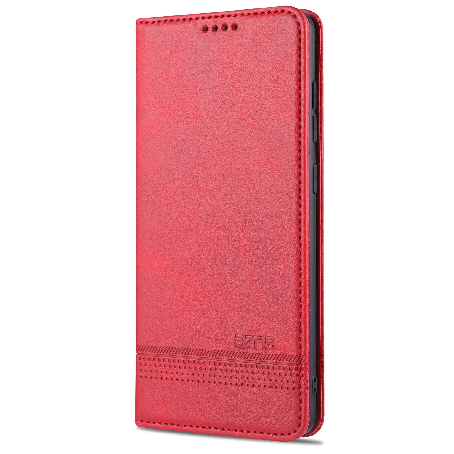 AZNS Auto-absorbed Leather Wallet Case for Samsung Galaxy S20 FE 4G/FE 5G/S20 Lite/S20 FE 2022 - Red