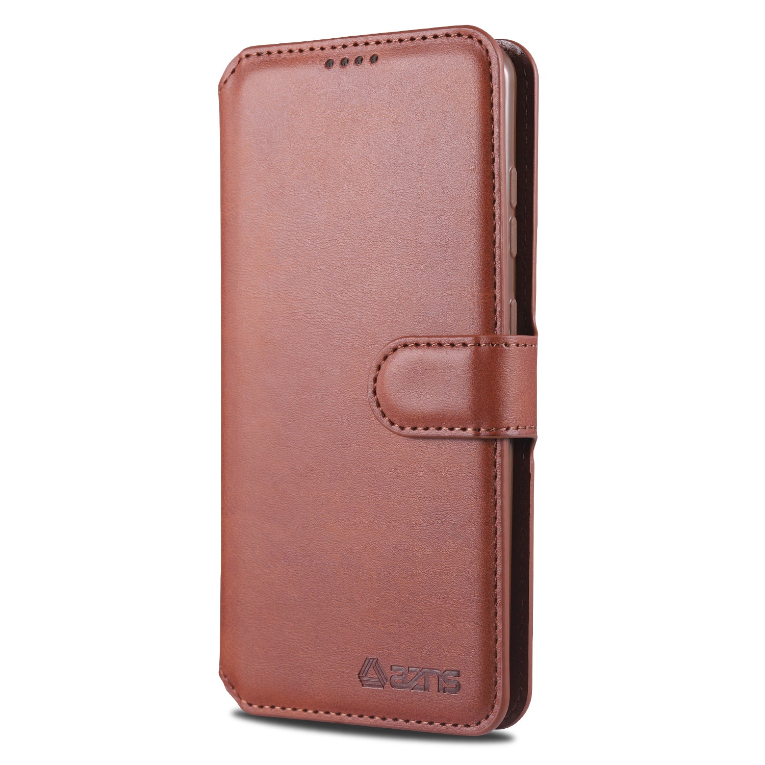 AZNS Wallet Leather Stand Case for Samsung Galaxy S20 FE 4G/FE 5G/S20 Lite/S20 FE 2022 - Brown