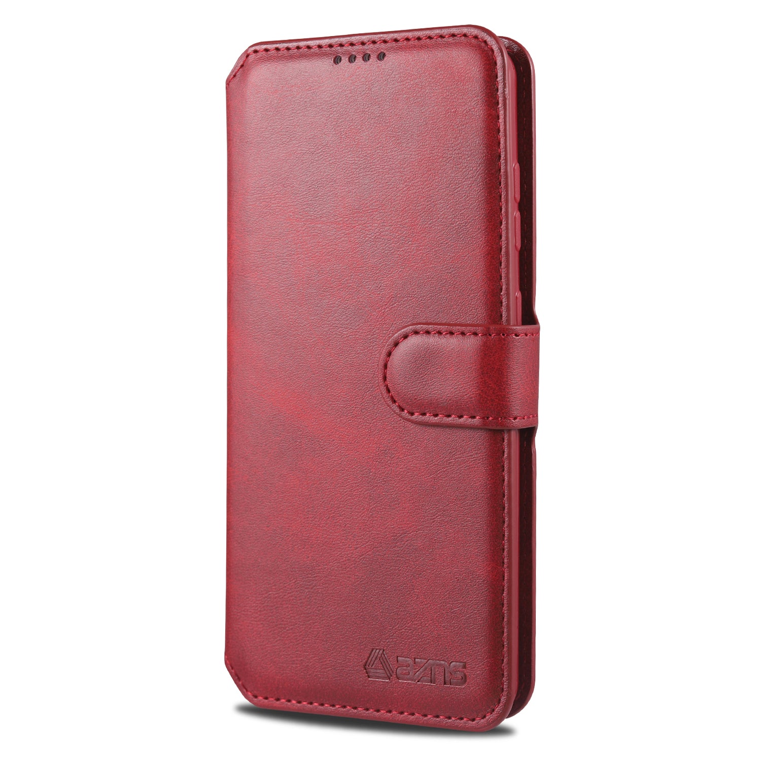 AZNS Wallet Leather Stand Case for Samsung Galaxy S20 FE 4G/FE 5G/S20 Lite/S20 FE 2022 - Red