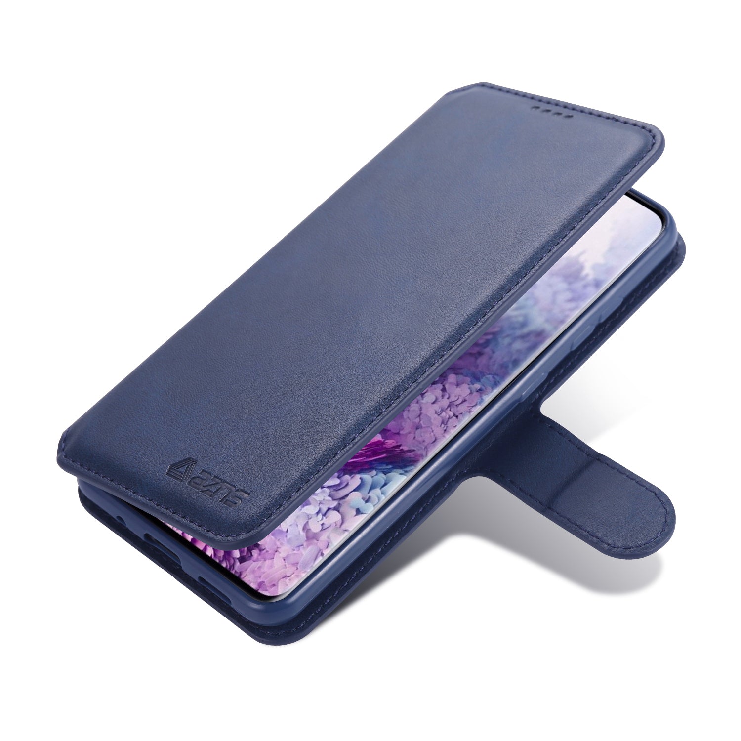 AZNS Wallet Leather Stand Case for Samsung Galaxy S20 FE 4G/FE 5G/S20 Lite/S20 FE 2022 - Blue