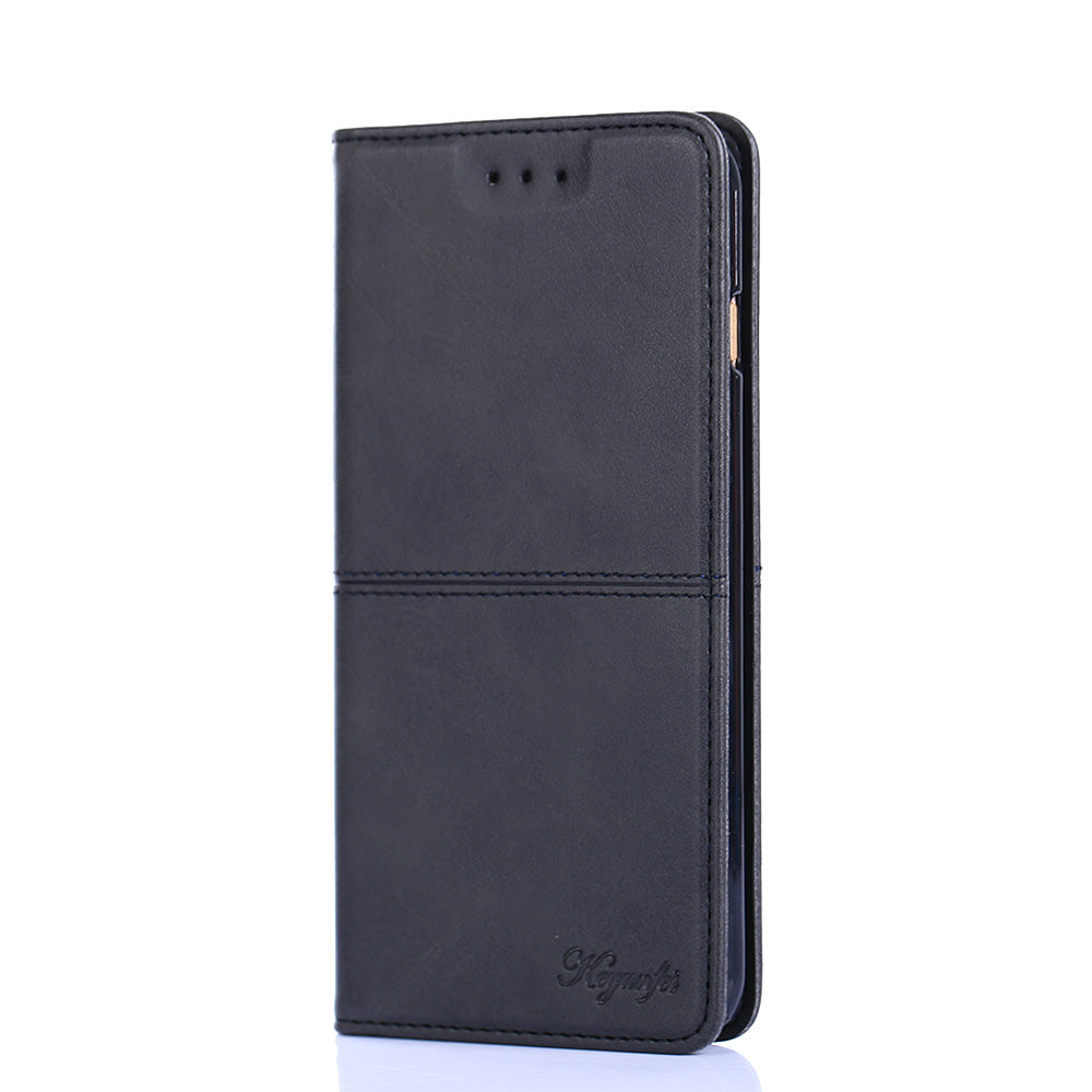 Auto-absorbed Leather Stand Case with Card Slots for Samsung Galaxy S20 FE 4G/FE 5G/S20 Lite/S20 FE 2022 - Black