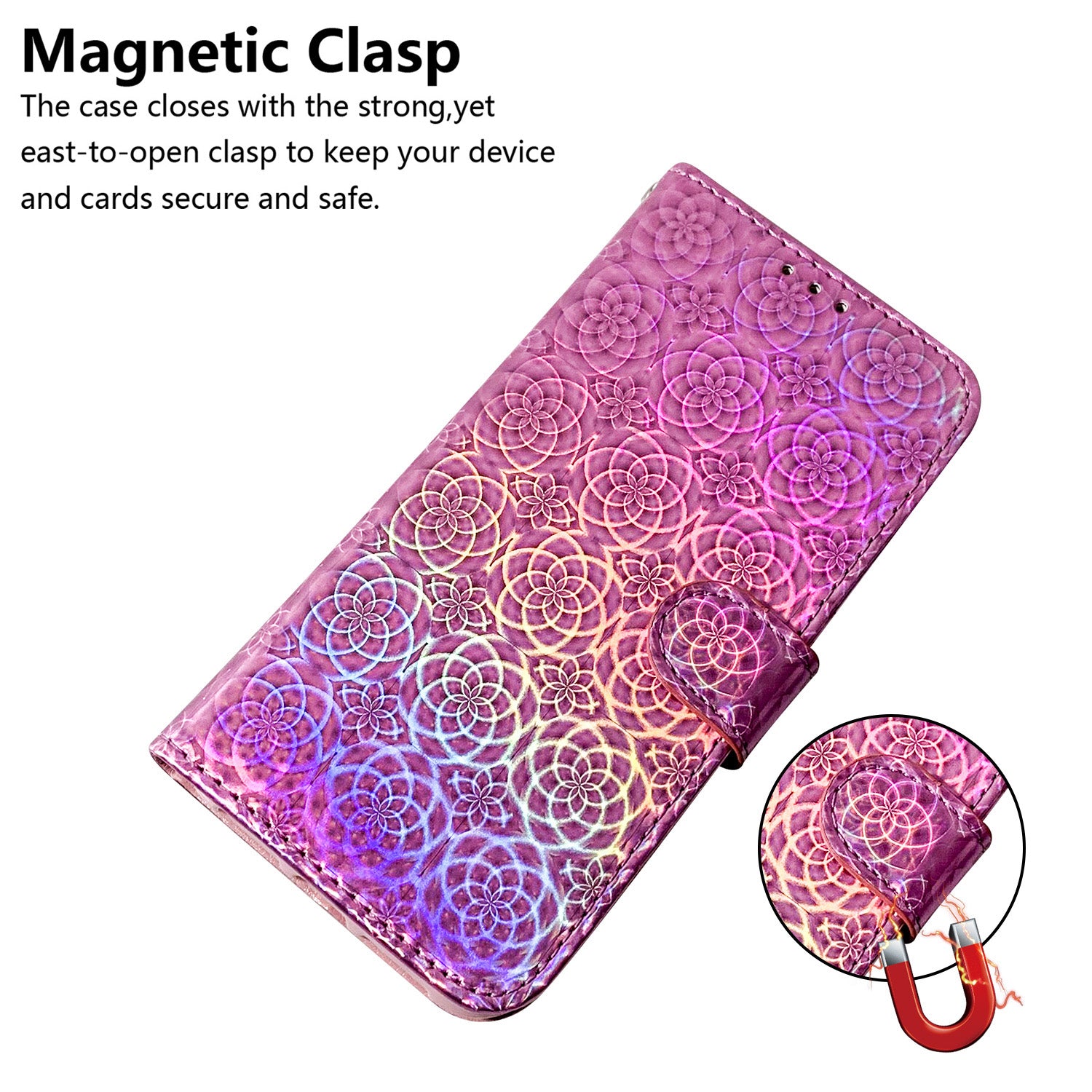 Flower Pattern Magnetic Leather Stand Case for Samsung Galaxy S20 FE/S20 Fan Edition/S20 FE 5G/S20 Fan Edition 5G/S20 Lite/S20 FE 2022 - Pink