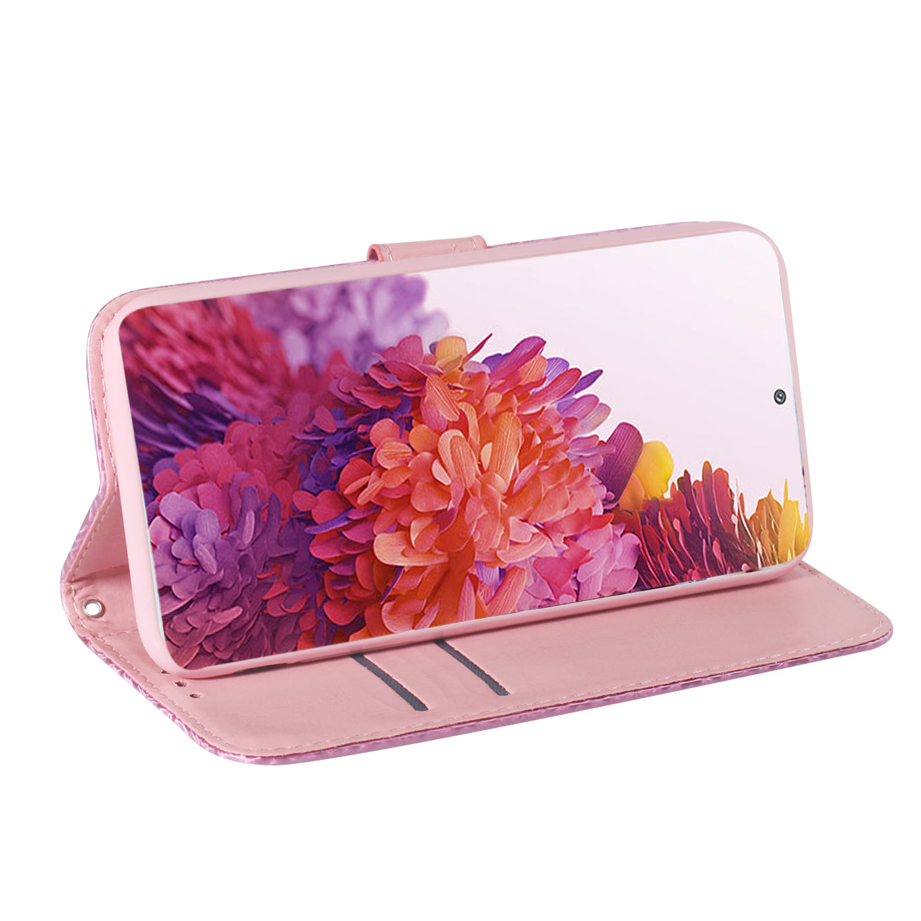 Flower Pattern Magnetic Leather Stand Case for Samsung Galaxy S20 FE/S20 Fan Edition/S20 FE 5G/S20 Fan Edition 5G/S20 Lite/S20 FE 2022 - Pink