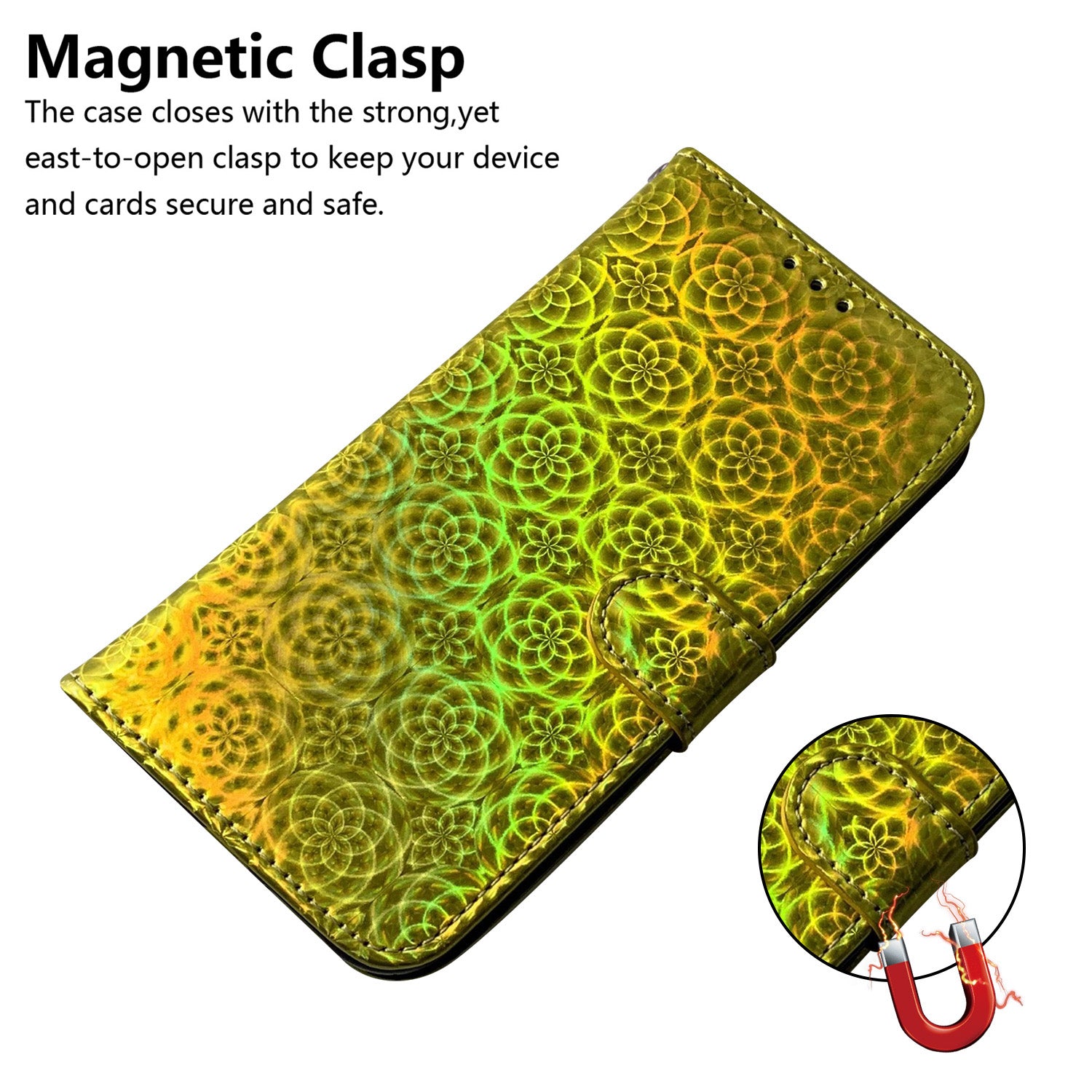 Flower Pattern Magnetic Leather Stand Case for Samsung Galaxy S20 FE/S20 Fan Edition/S20 FE 5G/S20 Fan Edition 5G/S20 Lite/S20 FE 2022 - Green