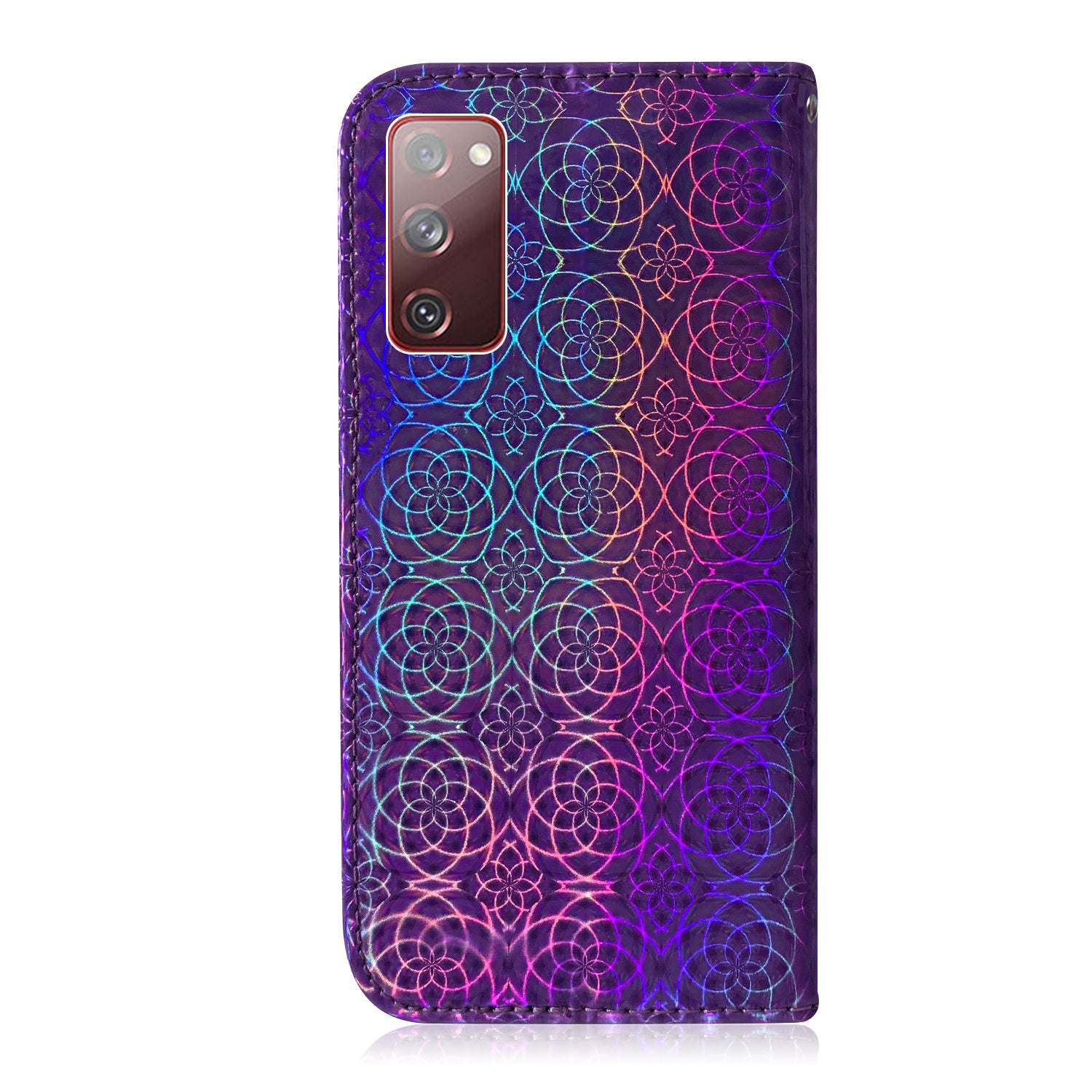 Flower Pattern Magnetic Leather Stand Case for Samsung Galaxy S20 FE/S20 Fan Edition/S20 FE 5G/S20 Fan Edition 5G/S20 Lite/S20 FE 2022 - Purple