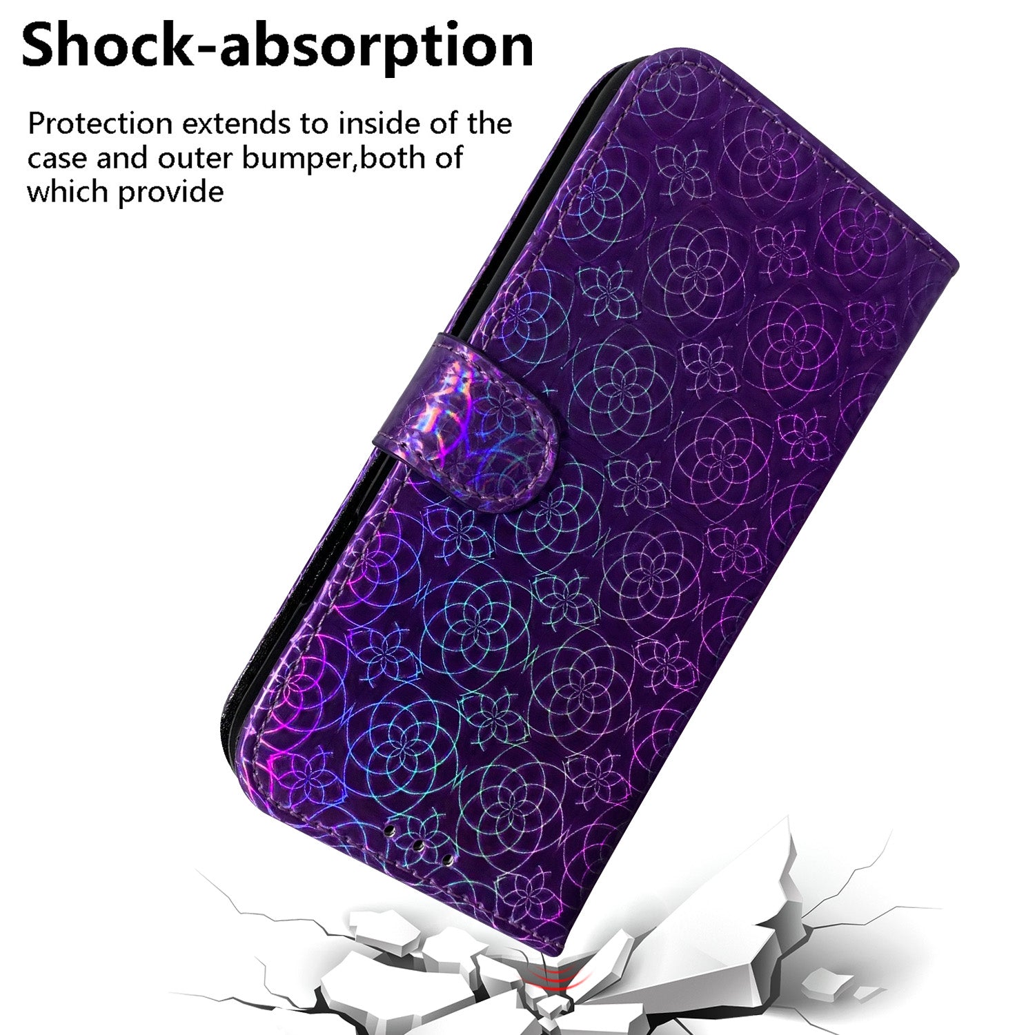 Flower Pattern Magnetic Leather Stand Case for Samsung Galaxy S20 FE/S20 Fan Edition/S20 FE 5G/S20 Fan Edition 5G/S20 Lite/S20 FE 2022 - Purple