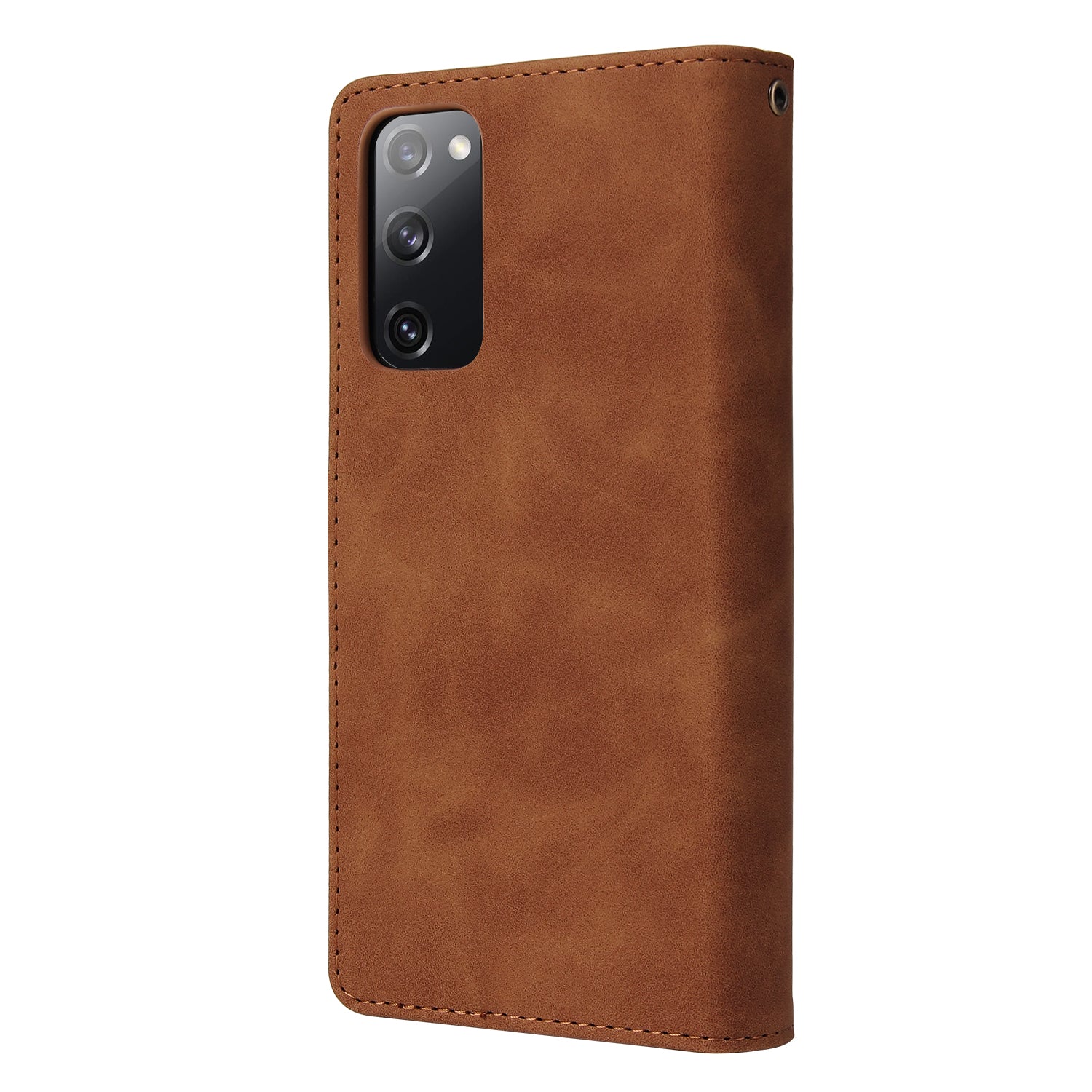 For Samsung Galaxy S20 FE/S20 Fan Edition/S20 FE 5G/S20 Fan Edition 5G/S20 Lite/S20 FE 2022 Cell Phone Cover Multiple Card Slots PU Leather Wallet Phone Covering Case - Brown