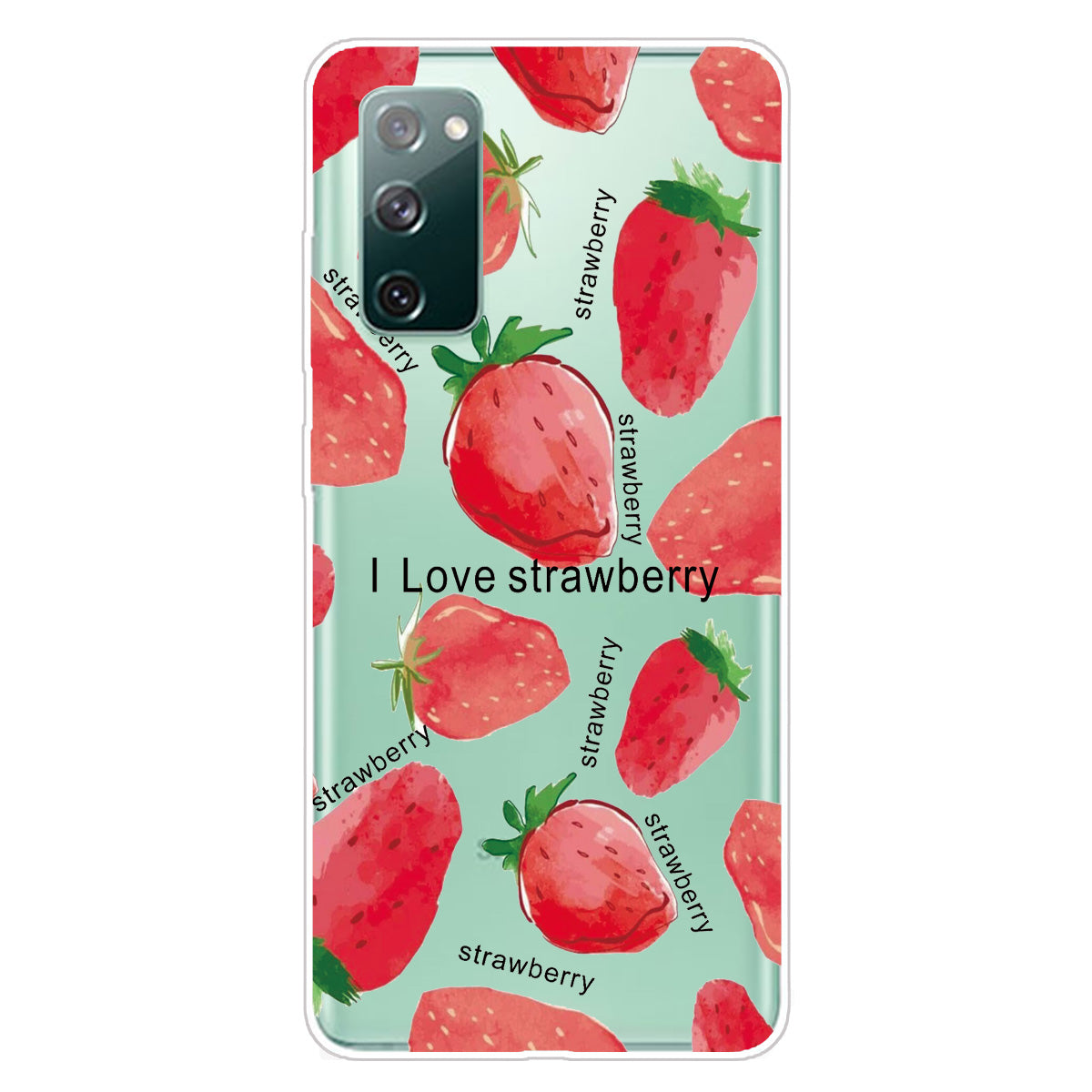 Stylish Pattern Printing TPU Case for Samsung Galaxy S20 FE/S20 Fan Edition/S20 FE 5G/S20 Fan Edition 5G/S20 Lite/S20 FE 2022 - Strawberry