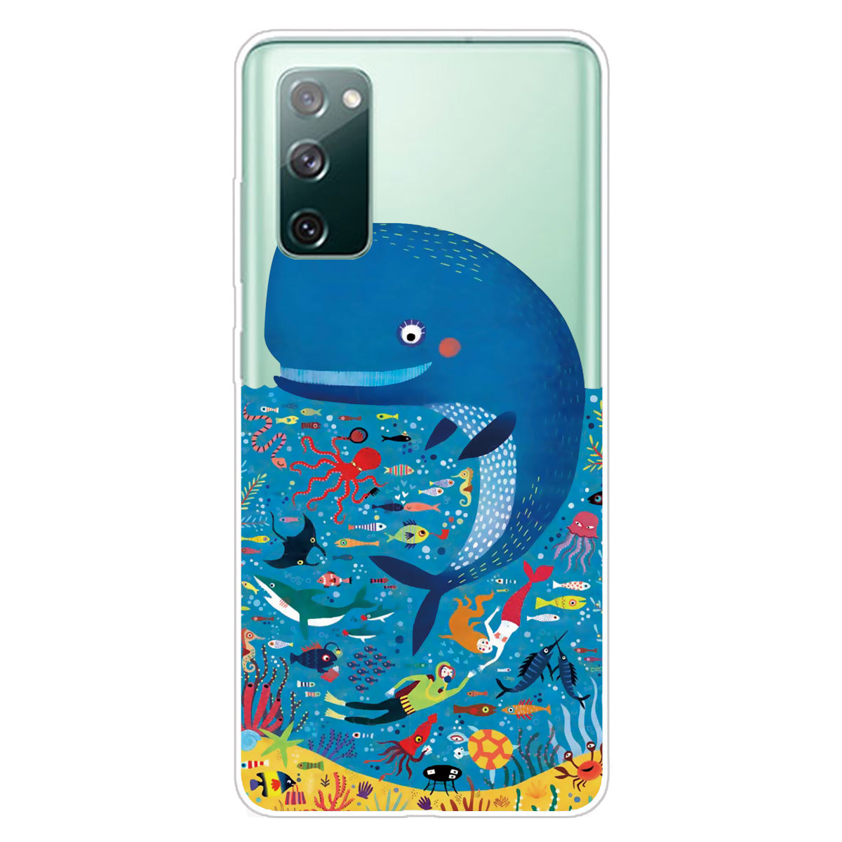 Stylish Pattern Printing TPU Case for Samsung Galaxy S20 FE/S20 Fan Edition/S20 FE 5G/S20 Fan Edition 5G/S20 Lite/S20 FE 2022 - Marine Organism