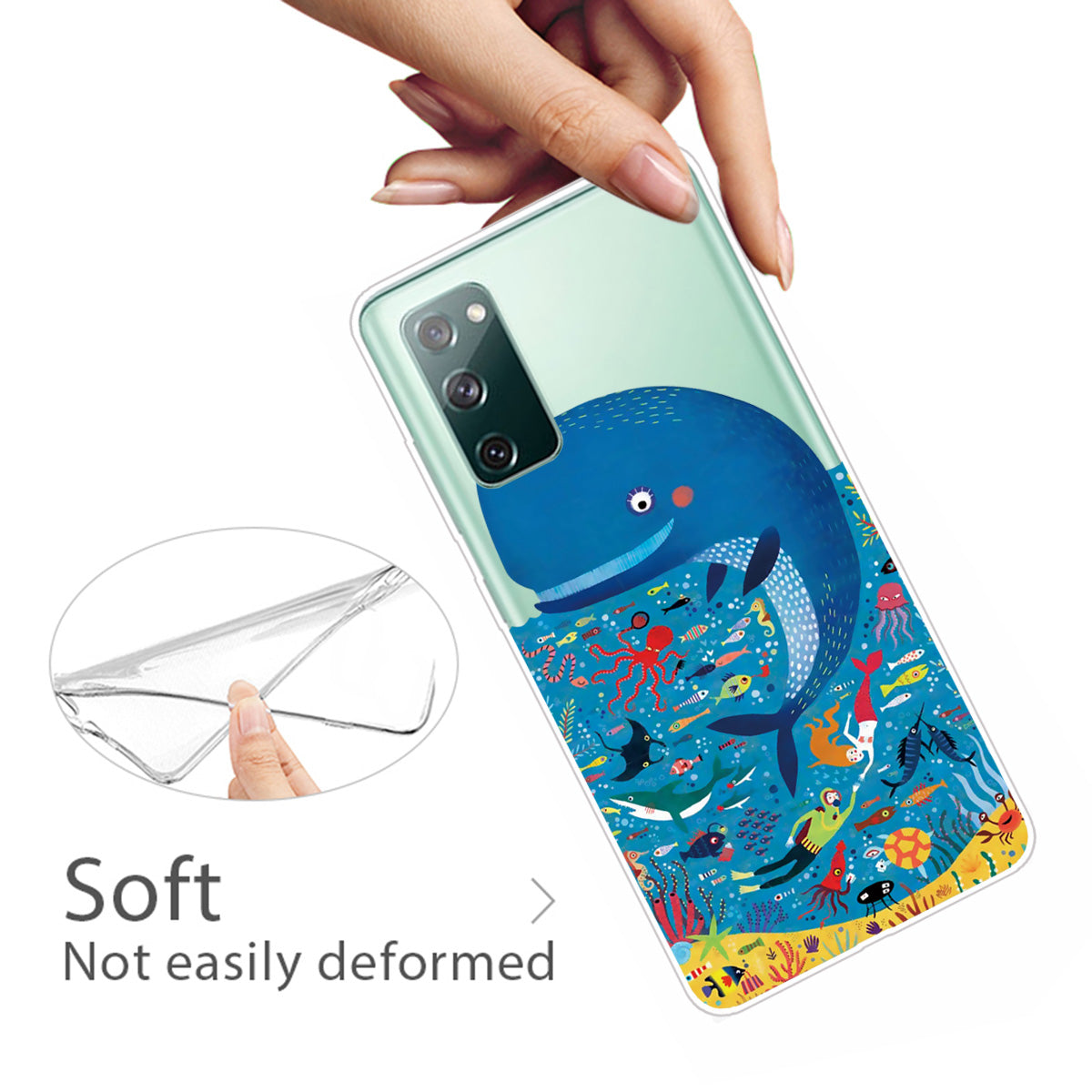 Stylish Pattern Printing TPU Case for Samsung Galaxy S20 FE/S20 Fan Edition/S20 FE 5G/S20 Fan Edition 5G/S20 Lite/S20 FE 2022 - Marine Organism