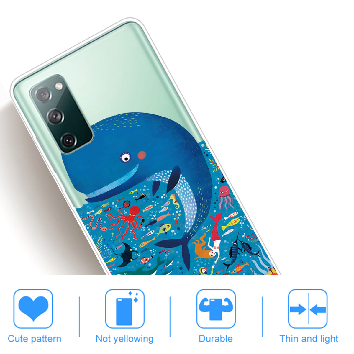 Stylish Pattern Printing TPU Case for Samsung Galaxy S20 FE/S20 Fan Edition/S20 FE 5G/S20 Fan Edition 5G/S20 Lite/S20 FE 2022 - Marine Organism