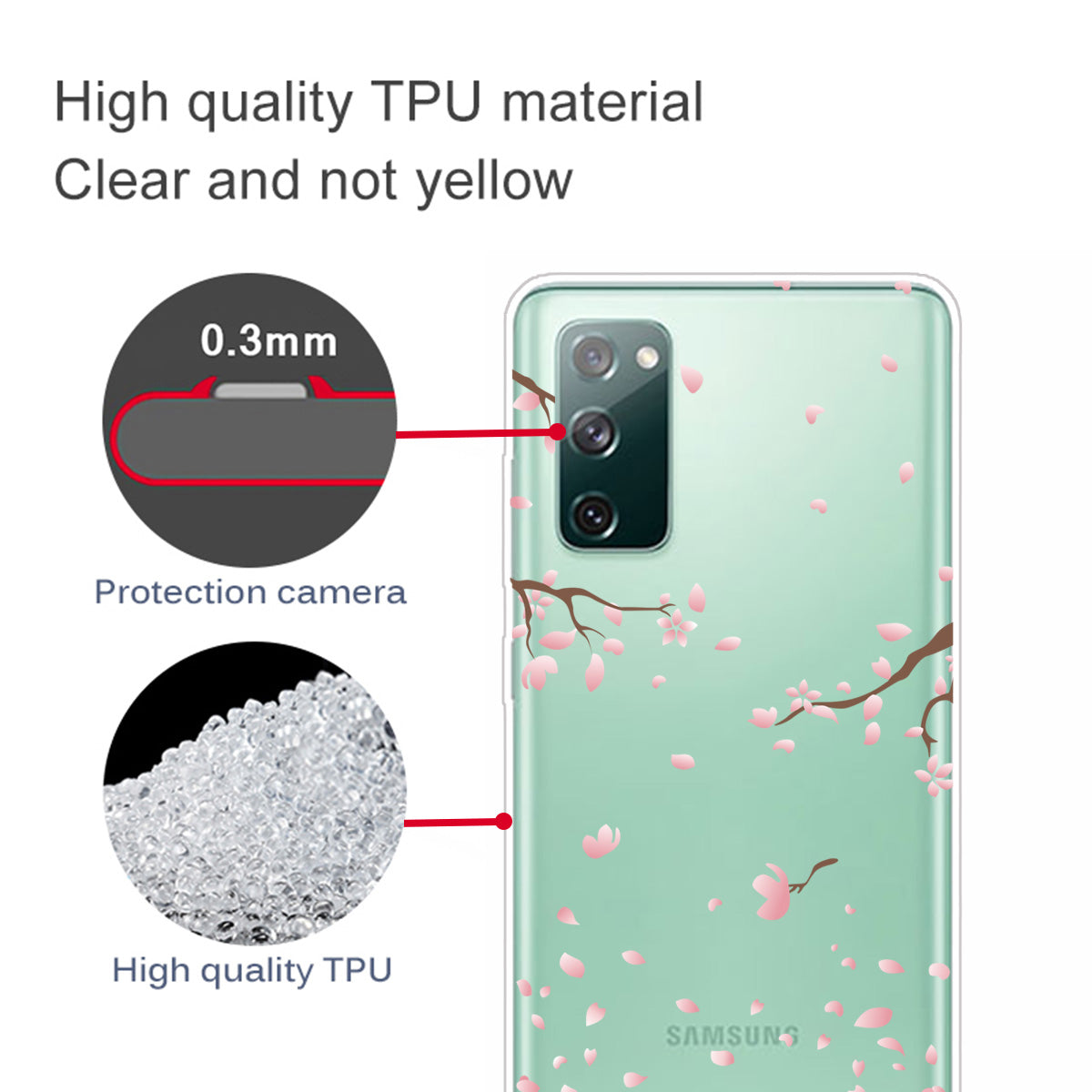 Stylish Pattern Printing TPU Case for Samsung Galaxy S20 FE/S20 Fan Edition/S20 FE 5G/S20 Fan Edition 5G/S20 Lite/S20 FE 2022 - Petals