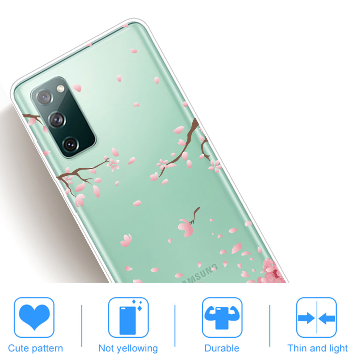 Stylish Pattern Printing TPU Case for Samsung Galaxy S20 FE/S20 Fan Edition/S20 FE 5G/S20 Fan Edition 5G/S20 Lite/S20 FE 2022 - Petals