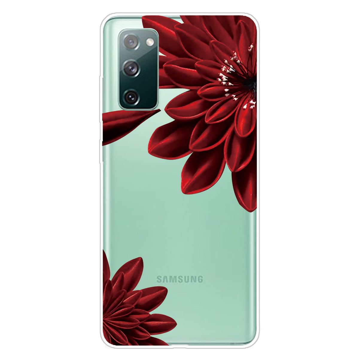 Stylish Pattern Printing TPU Case for Samsung Galaxy S20 FE/S20 Fan Edition/S20 FE 5G/S20 Fan Edition 5G/S20 Lite/S20 FE 2022 - Red Flower