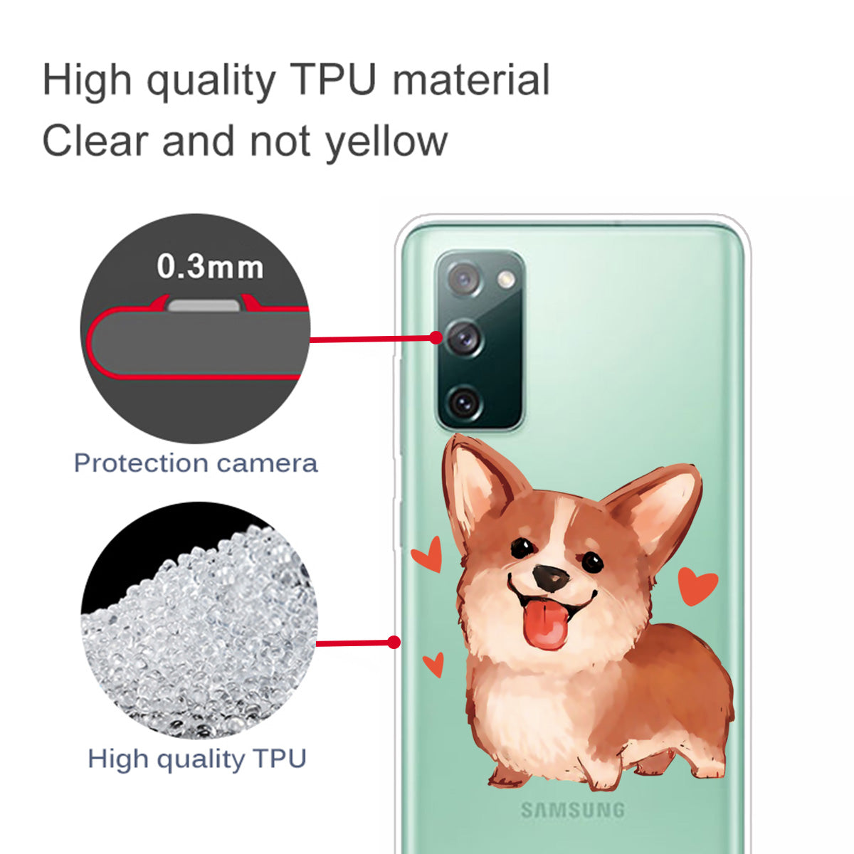 Stylish Pattern Printing TPU Case for Samsung Galaxy S20 FE/S20 Fan Edition/S20 FE 5G/S20 Fan Edition 5G/S20 Lite/S20 FE 2022 - Dog