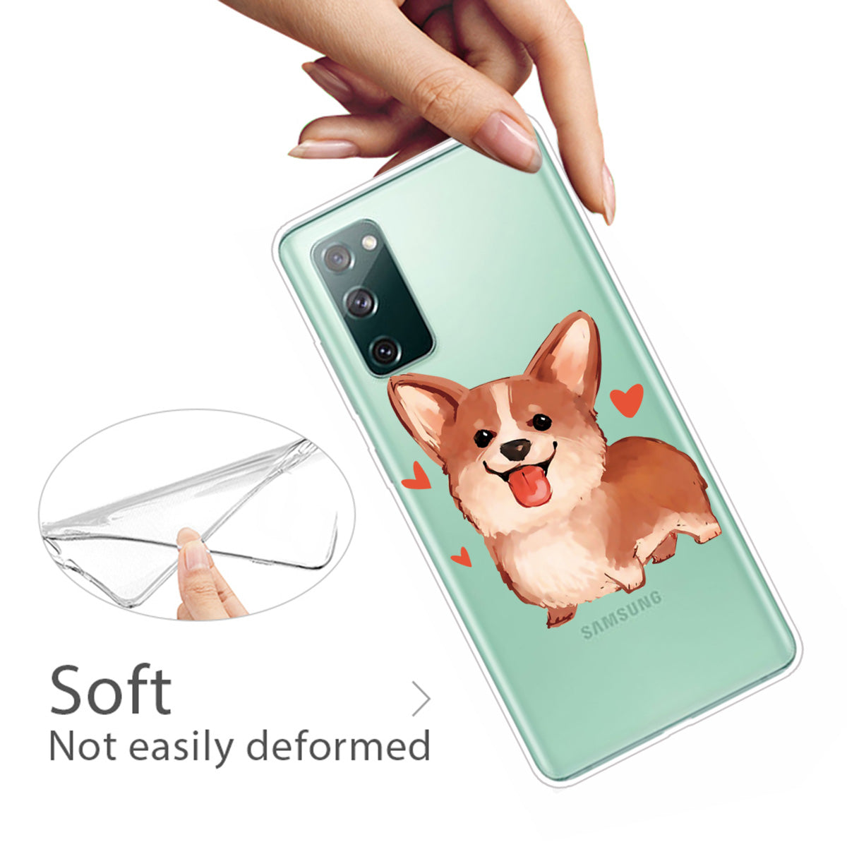 Stylish Pattern Printing TPU Case for Samsung Galaxy S20 FE/S20 Fan Edition/S20 FE 5G/S20 Fan Edition 5G/S20 Lite/S20 FE 2022 - Dog