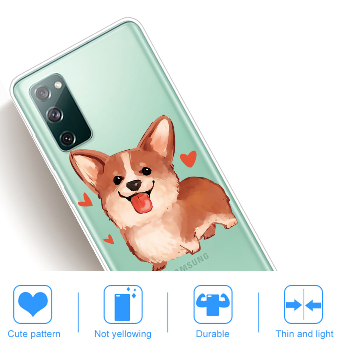 Stylish Pattern Printing TPU Case for Samsung Galaxy S20 FE/S20 Fan Edition/S20 FE 5G/S20 Fan Edition 5G/S20 Lite/S20 FE 2022 - Dog