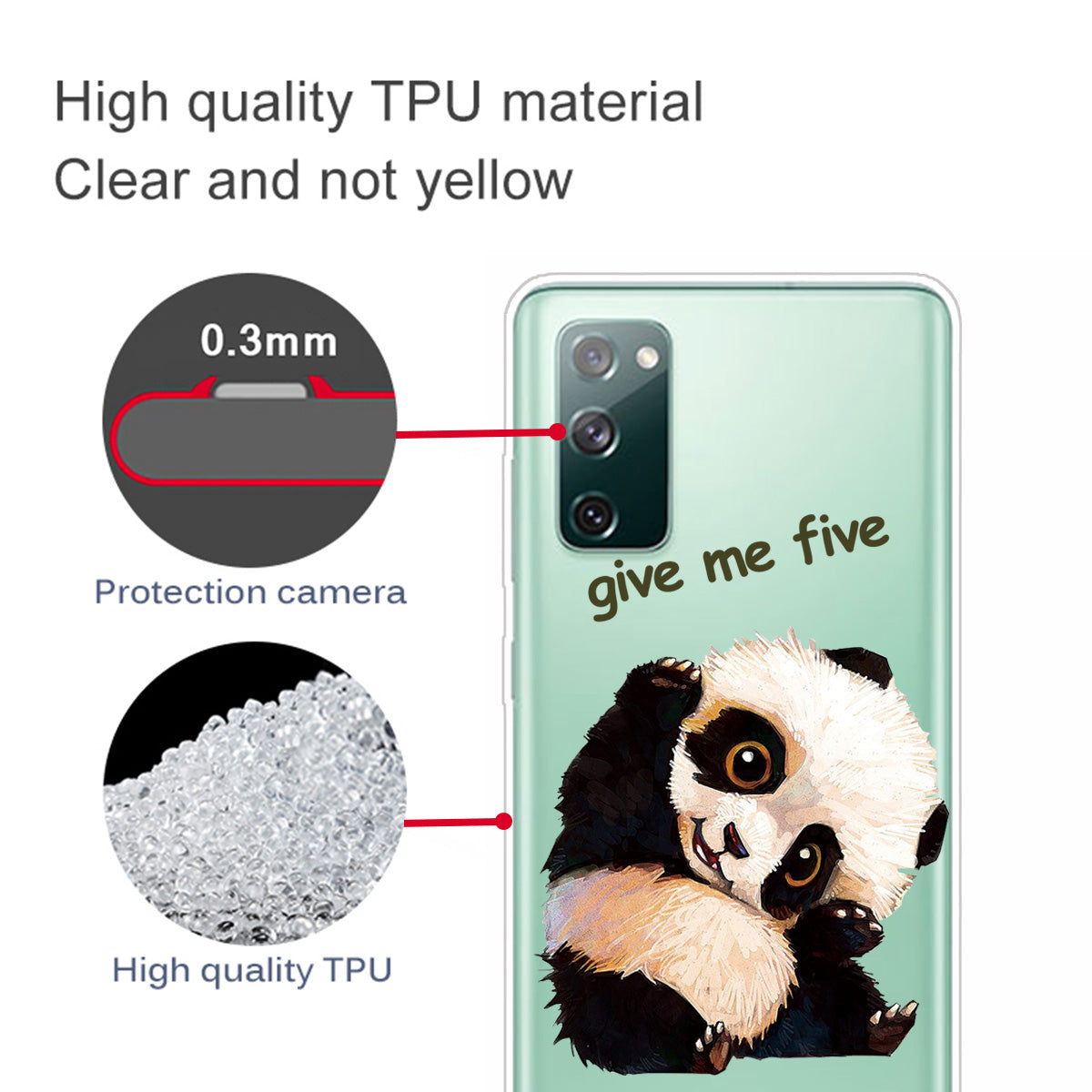 Stylish Pattern Printing TPU Case for Samsung Galaxy S20 FE/S20 Fan Edition/S20 FE 5G/S20 Fan Edition 5G/S20 Lite/S20 FE 2022 - Cute Panda