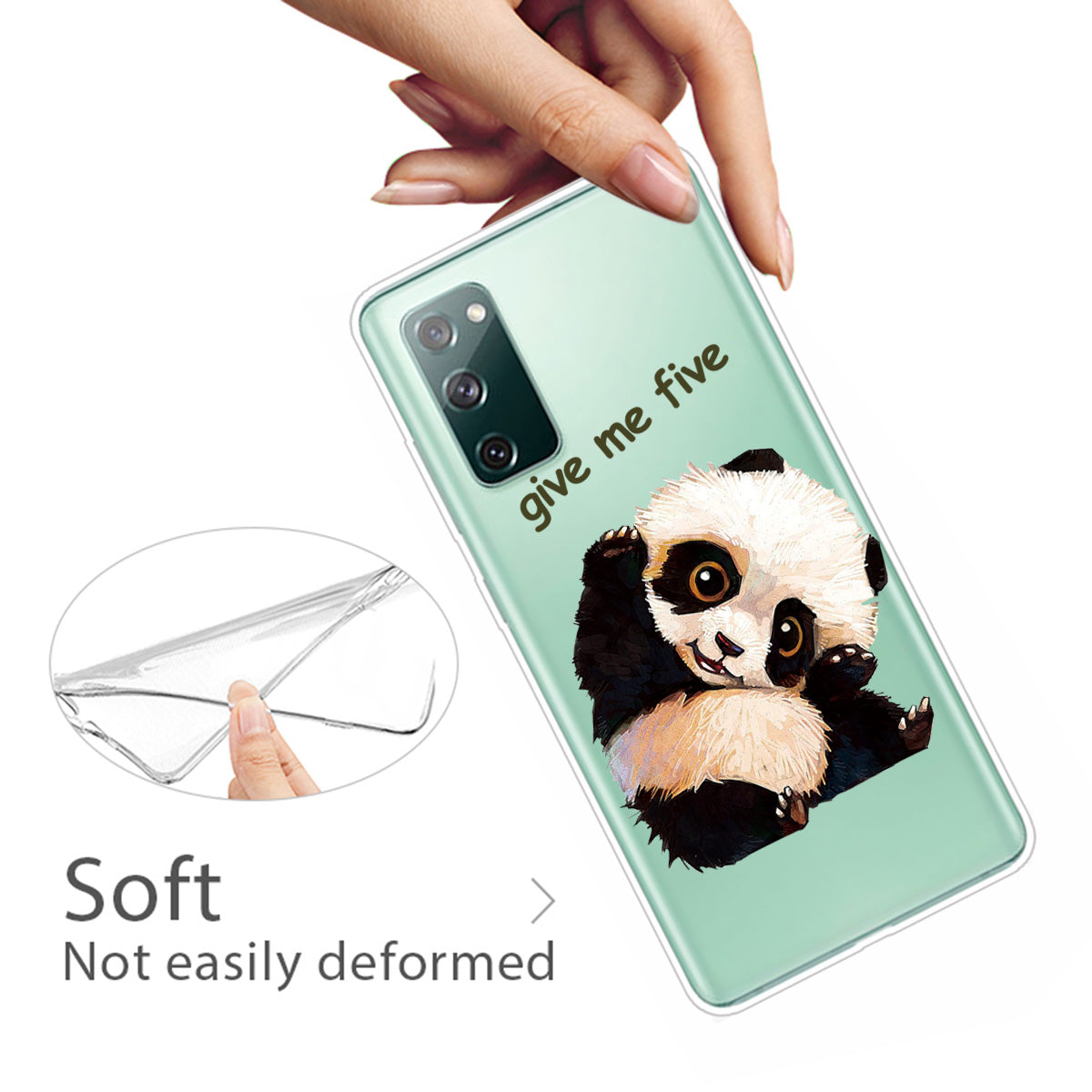 Stylish Pattern Printing TPU Case for Samsung Galaxy S20 FE/S20 Fan Edition/S20 FE 5G/S20 Fan Edition 5G/S20 Lite/S20 FE 2022 - Cute Panda