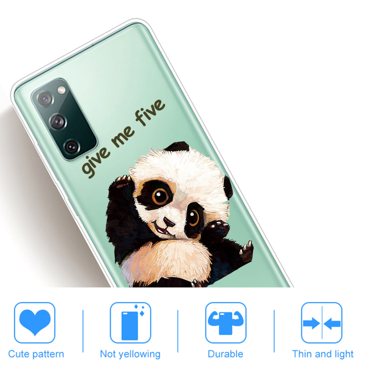 Stylish Pattern Printing TPU Case for Samsung Galaxy S20 FE/S20 Fan Edition/S20 FE 5G/S20 Fan Edition 5G/S20 Lite/S20 FE 2022 - Cute Panda