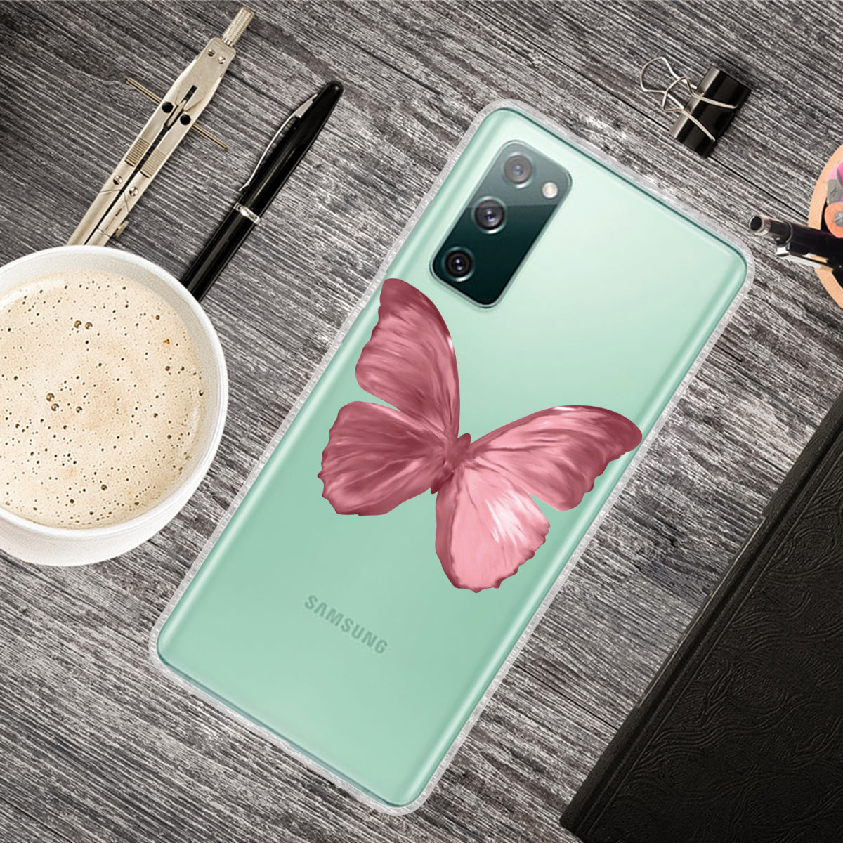 Stylish Pattern Printing TPU Case for Samsung Galaxy S20 FE/S20 Fan Edition/S20 FE 5G/S20 Fan Edition 5G/S20 Lite/S20 FE 2022 - Beautiful Butterfly