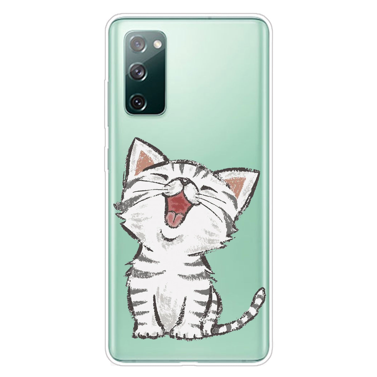 Stylish Pattern Printing TPU Case for Samsung Galaxy S20 FE/S20 Fan Edition/S20 FE 5G/S20 Fan Edition 5G/S20 Lite/S20 FE 2022 - Cat