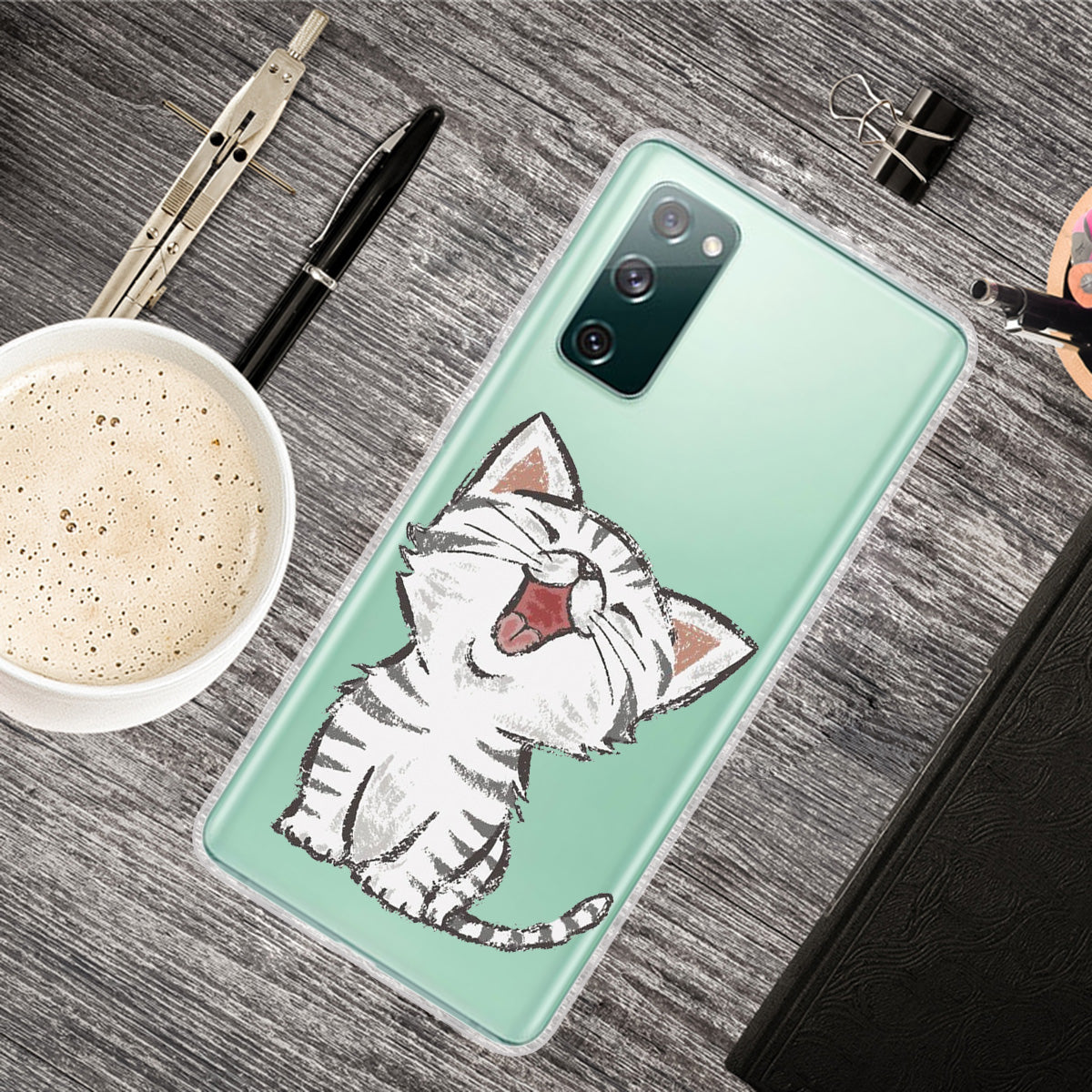 Stylish Pattern Printing TPU Case for Samsung Galaxy S20 FE/S20 Fan Edition/S20 FE 5G/S20 Fan Edition 5G/S20 Lite/S20 FE 2022 - Cat