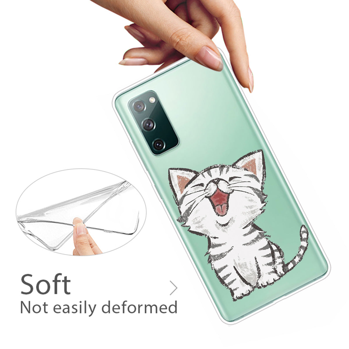 Stylish Pattern Printing TPU Case for Samsung Galaxy S20 FE/S20 Fan Edition/S20 FE 5G/S20 Fan Edition 5G/S20 Lite/S20 FE 2022 - Cat