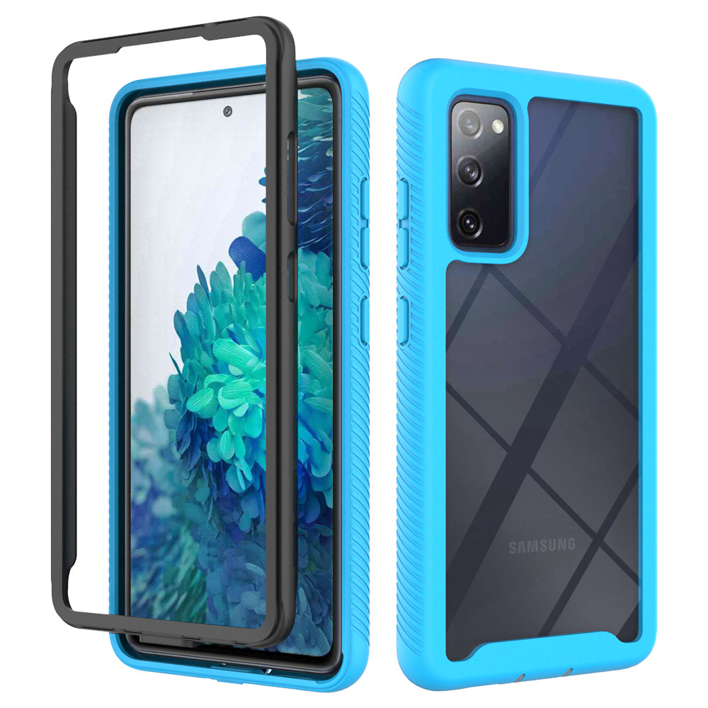 PC + TPU Case for Samsung Galaxy S20 FE/S20 Fan Edition/S20 FE 5G/S20 Fan Edition 5G/S20 Lite/S20 FE 2022 Shockproof Cover - Baby Blue