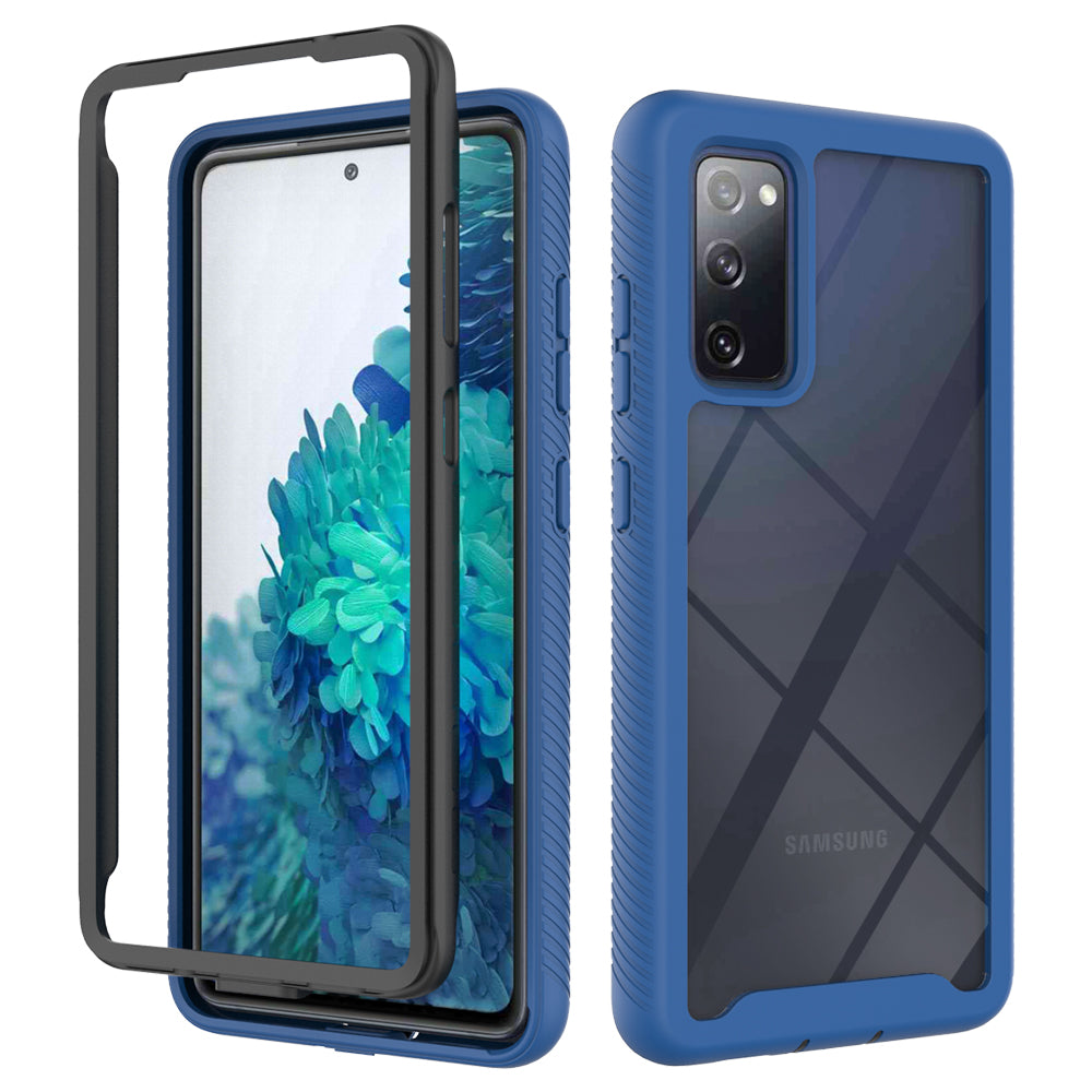 PC + TPU Case for Samsung Galaxy S20 FE/S20 Fan Edition/S20 FE 5G/S20 Fan Edition 5G/S20 Lite/S20 FE 2022 Shockproof Cover - Dark Blue