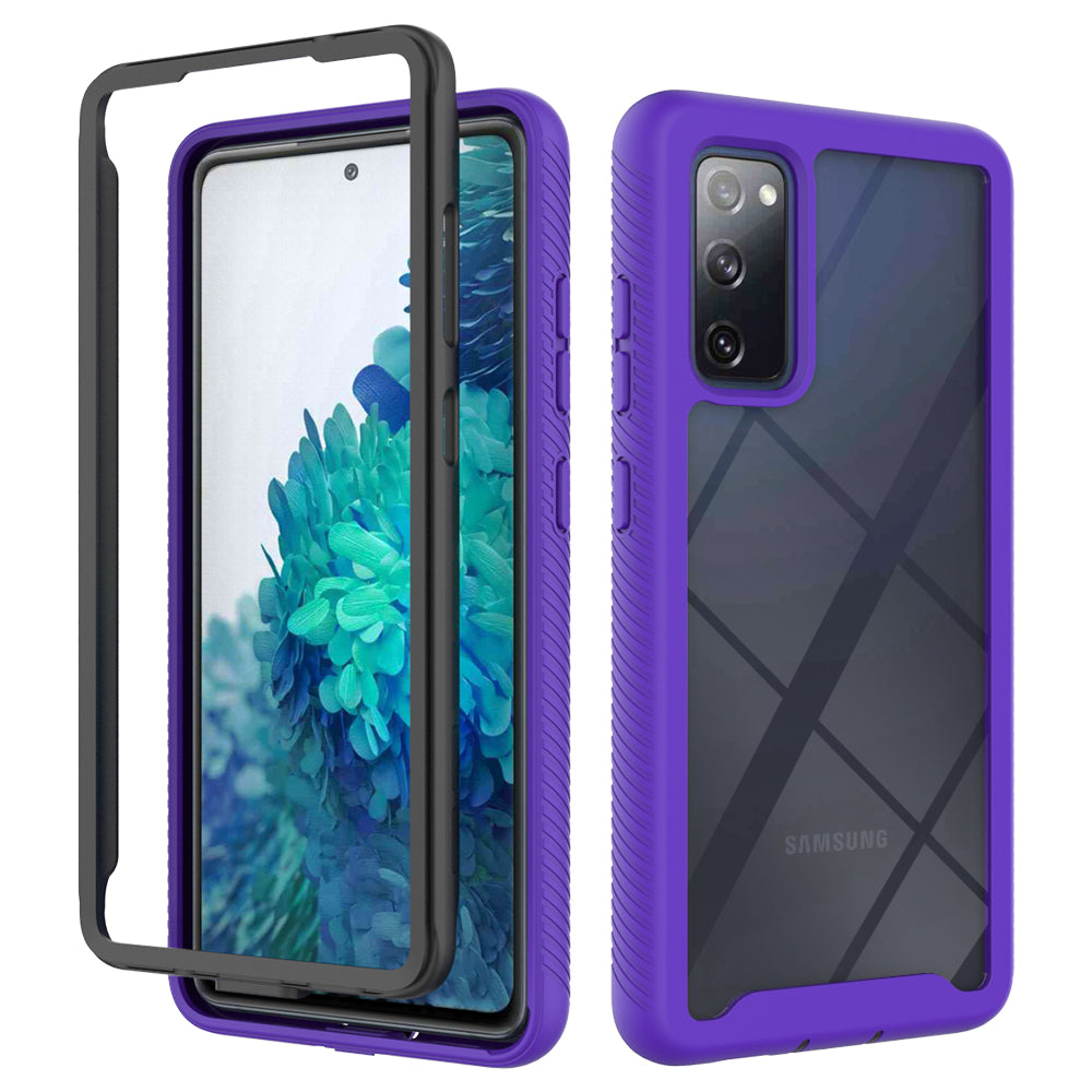 PC + TPU Case for Samsung Galaxy S20 FE/S20 Fan Edition/S20 FE 5G/S20 Fan Edition 5G/S20 Lite/S20 FE 2022 Shockproof Cover - Purple