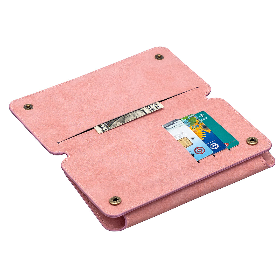 BF07 Detachable Matte Finish Leather Wallet Phone Cover with Zippered Pocket for Samsung Galaxy S20 Plus / S20 Plus 5G - Pink