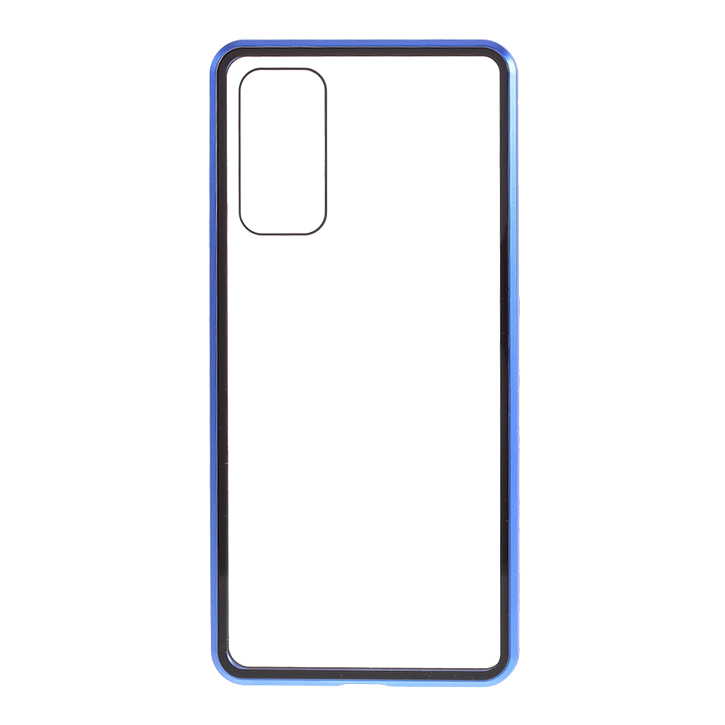 Cover for Samsung Galaxy S20 FE/S20 Fan Edition/S20 FE 5G/S20 Fan Edition 5G/S20 Lite/S20 FE 2022, All-inclusive Detachable Metal + Two-sided Tempered Glass Case (No Fingerprint Unlocked) - Blue