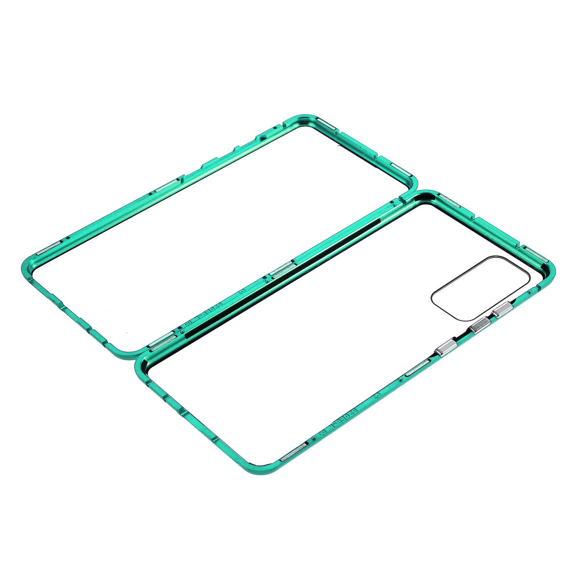 Cover for Samsung Galaxy S20 FE/S20 Fan Edition/S20 FE 5G/S20 Fan Edition 5G/S20 Lite/S20 FE 2022, All-inclusive Detachable Metal + Two-sided Tempered Glass Case (No Fingerprint Unlocked) - Green