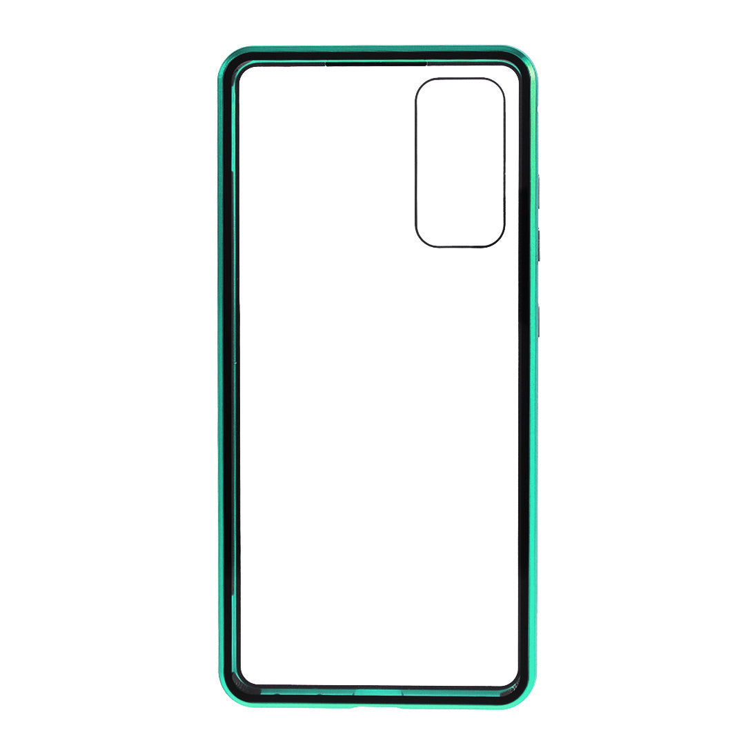 Cover for Samsung Galaxy S20 FE/S20 Fan Edition/S20 FE 5G/S20 Fan Edition 5G/S20 Lite/S20 FE 2022, All-inclusive Detachable Metal + Two-sided Tempered Glass Case (No Fingerprint Unlocked) - Green