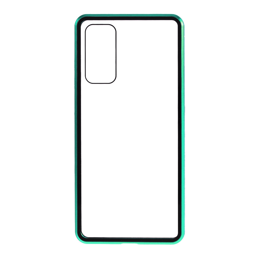 Cover for Samsung Galaxy S20 FE/S20 Fan Edition/S20 FE 5G/S20 Fan Edition 5G/S20 Lite/S20 FE 2022, All-inclusive Detachable Metal + Two-sided Tempered Glass Case (No Fingerprint Unlocked) - Green