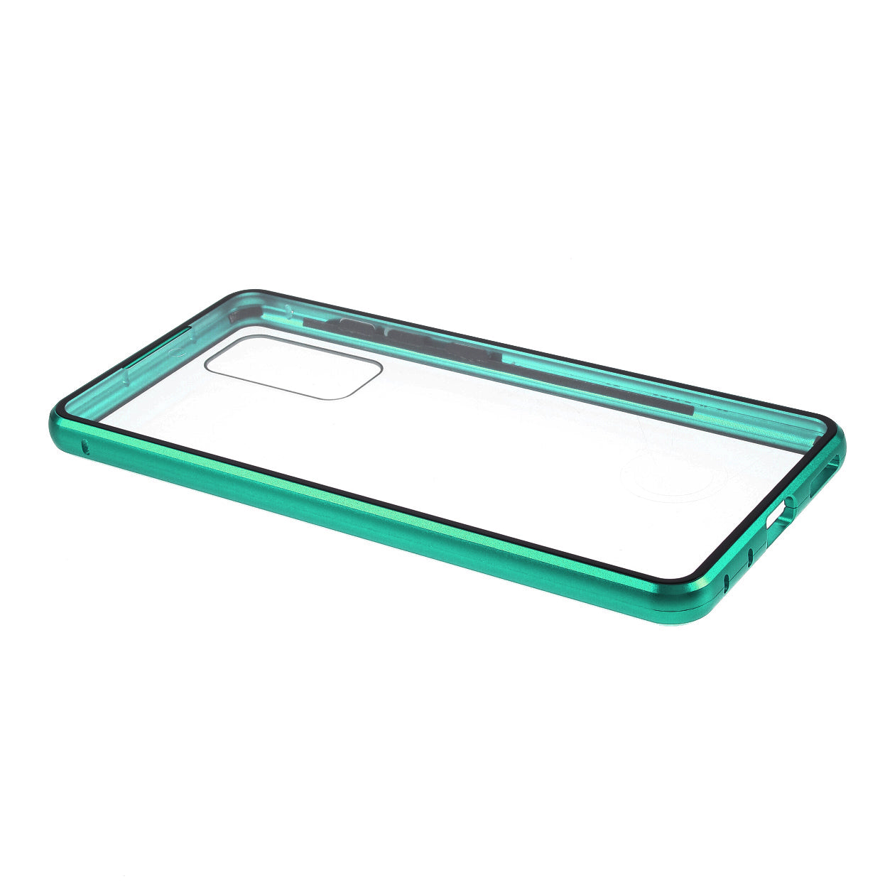 Cover for Samsung Galaxy S20 FE/S20 Fan Edition/S20 FE 5G/S20 Fan Edition 5G/S20 Lite/S20 FE 2022, All-inclusive Detachable Metal + Two-sided Tempered Glass Case (No Fingerprint Unlocked) - Green